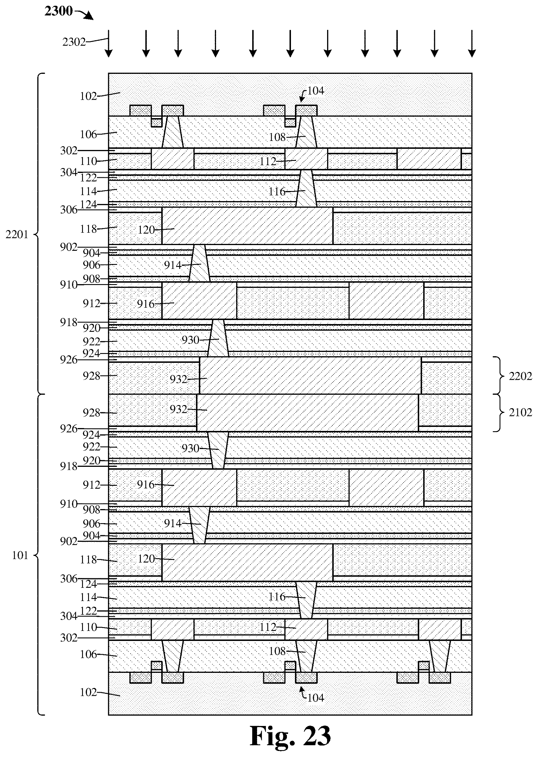 Patent US12610813 Figure 10 – Interconnect structure including charged dielectric layers