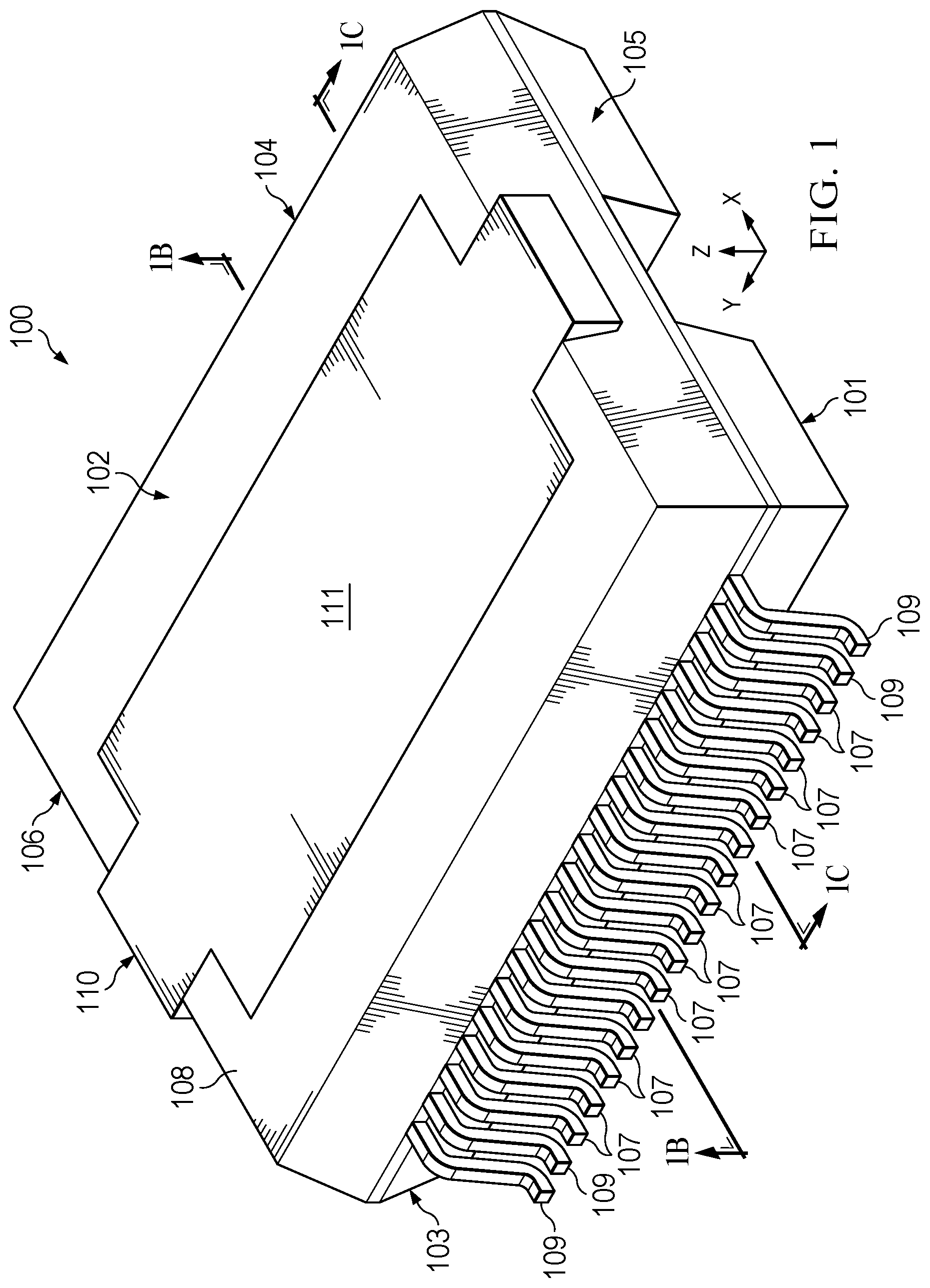 Patent US12610815 Figure 1 – Bond wire reliability and process with high thermal performance in small outline package