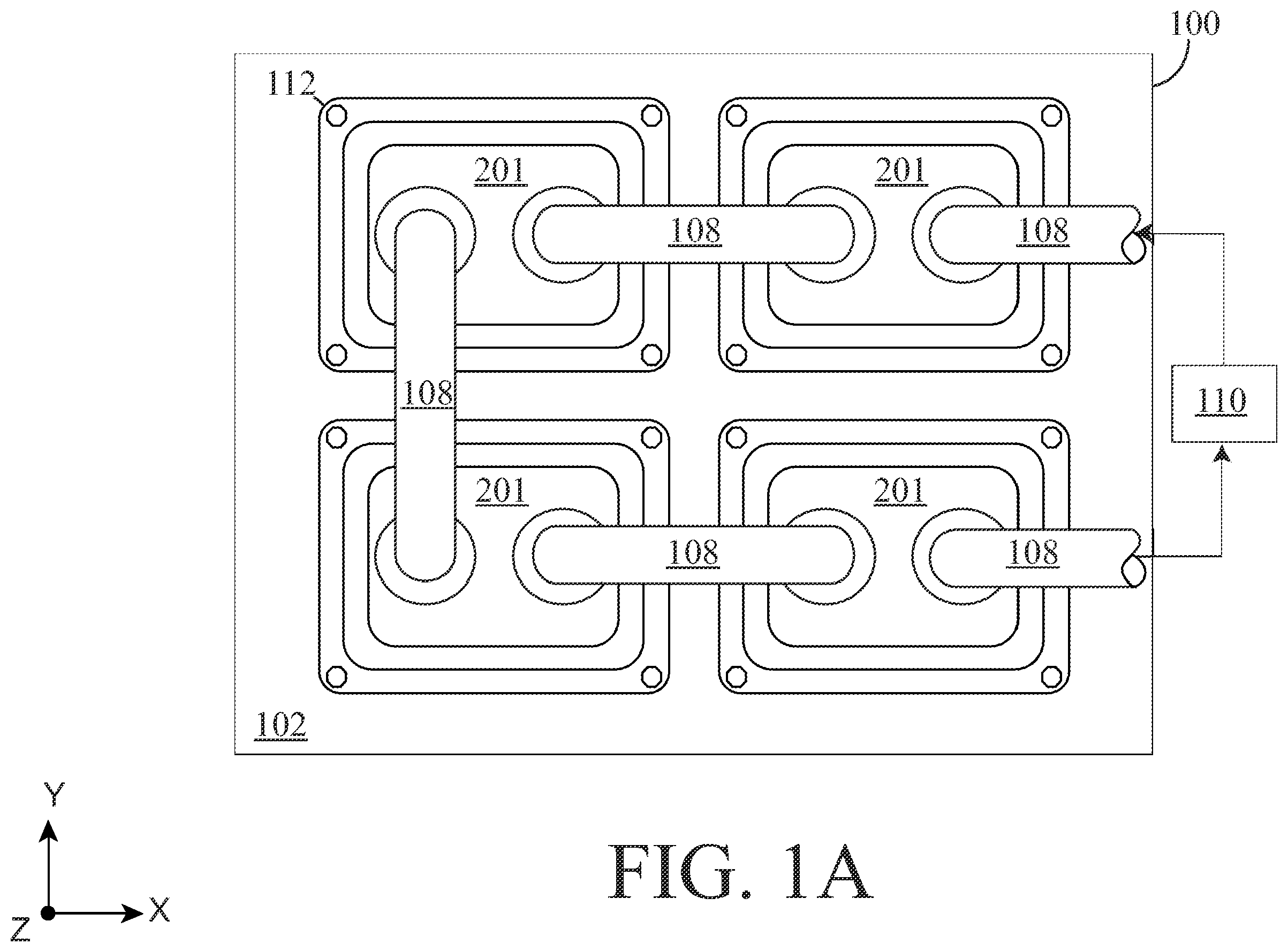 Patent US12610819 Figure 1 – Integrated cooling assemblies for advanced device packaging and methods of manufacturing the same