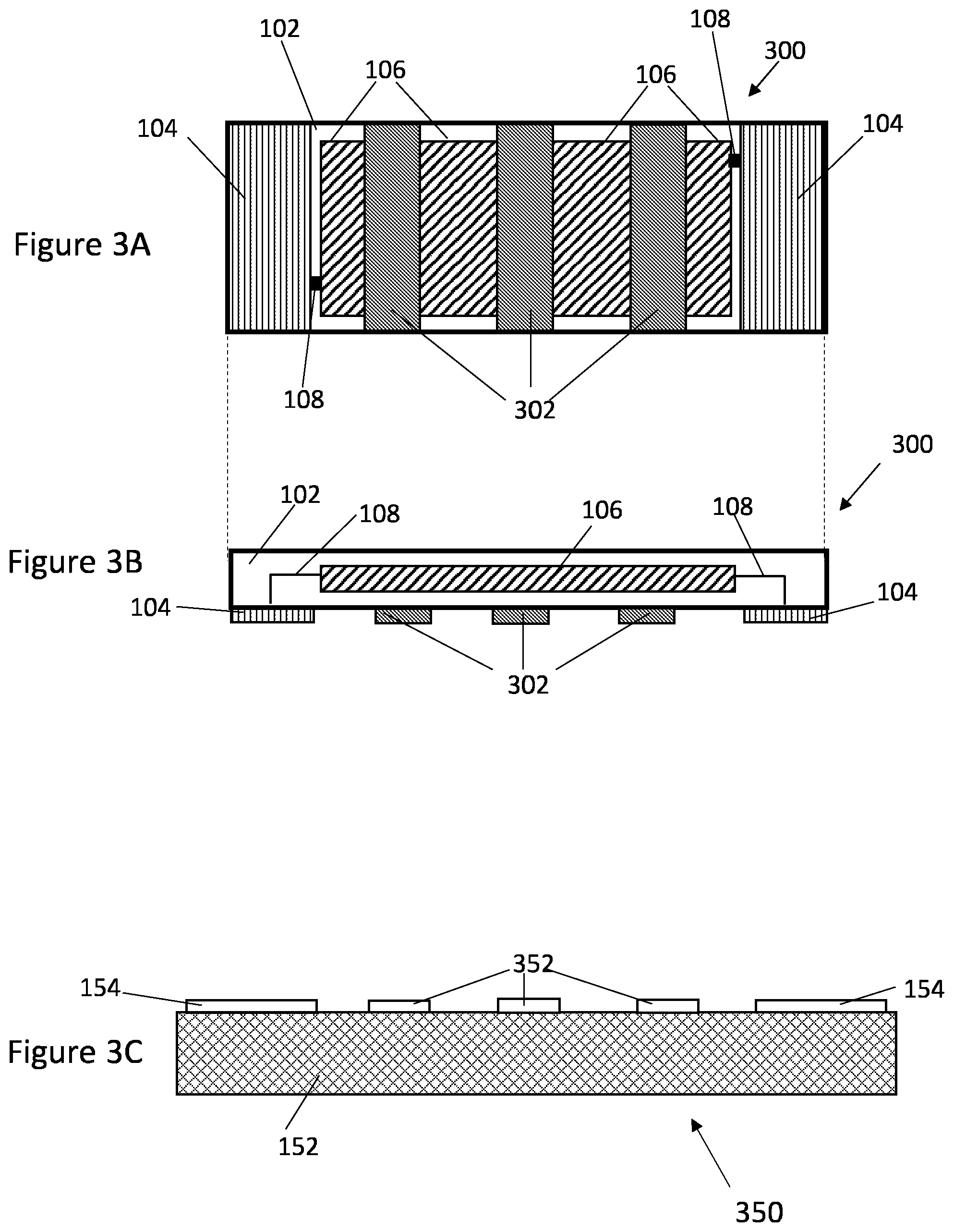 Patent US12610823 Figure 3 – Flexible electronic circuits with support structures