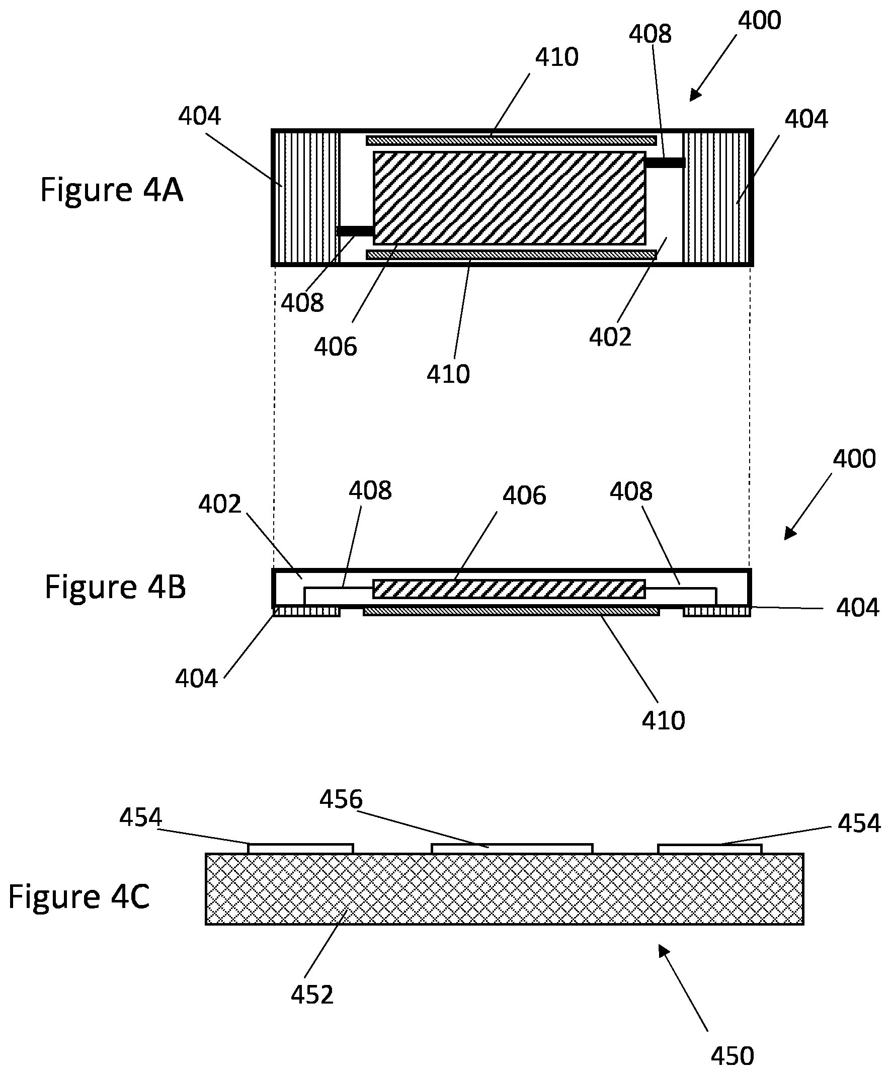 Patent US12610823 Figure 4 – Flexible electronic circuits with support structures