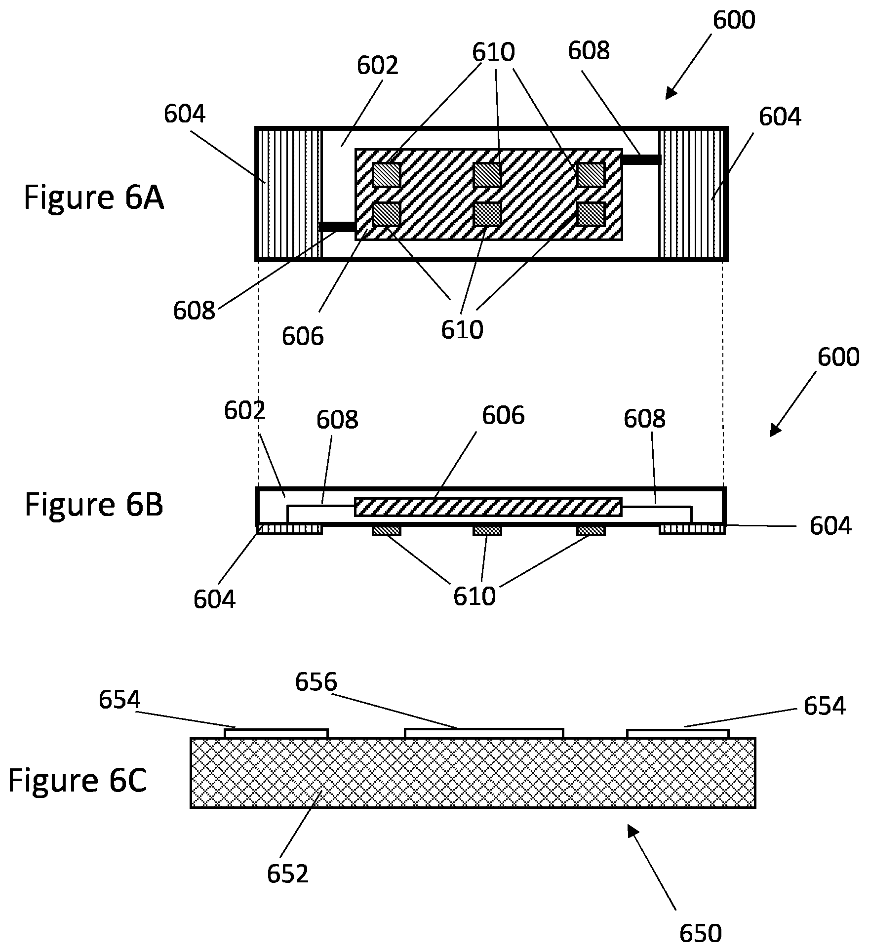 Patent US12610823 Figure 6 – Flexible electronic circuits with support structures