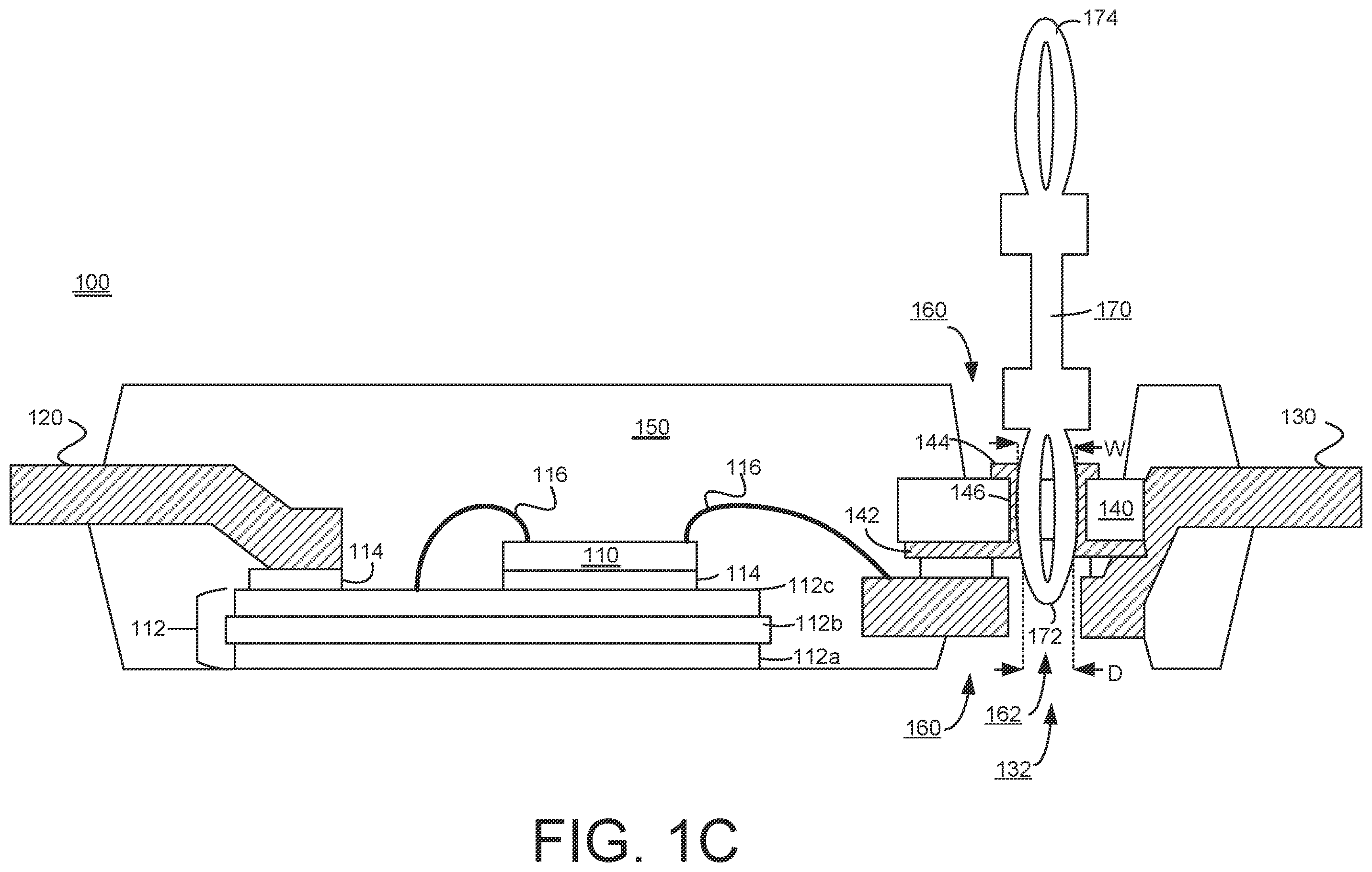 Patent US12610829 Figure 3 – Power module package with molded via and dual side press-fit pin