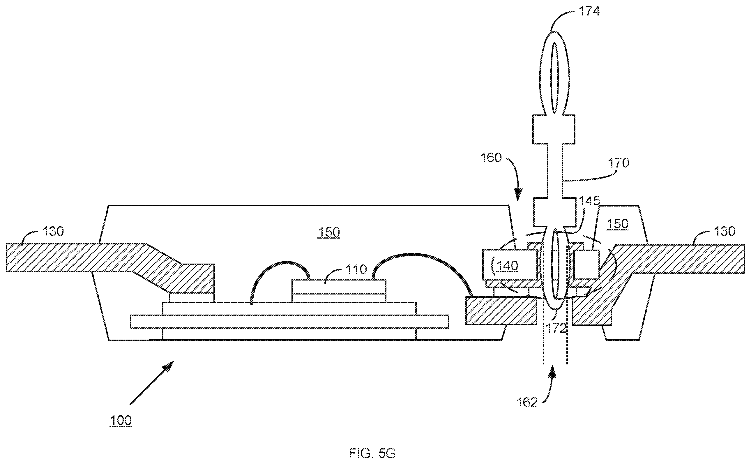 Patent US12610829 Figure 10 – Power module package with molded via and dual side press-fit pin