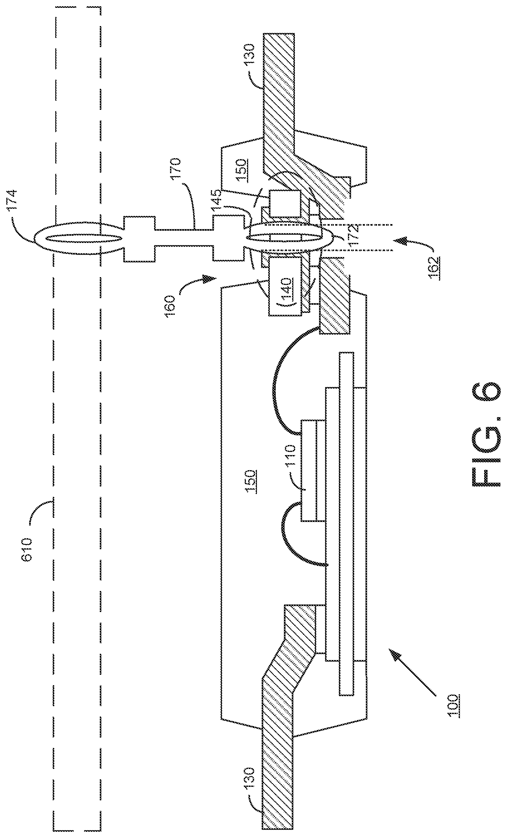 Patent US12610829 Figure 12 – Power module package with molded via and dual side press-fit pin