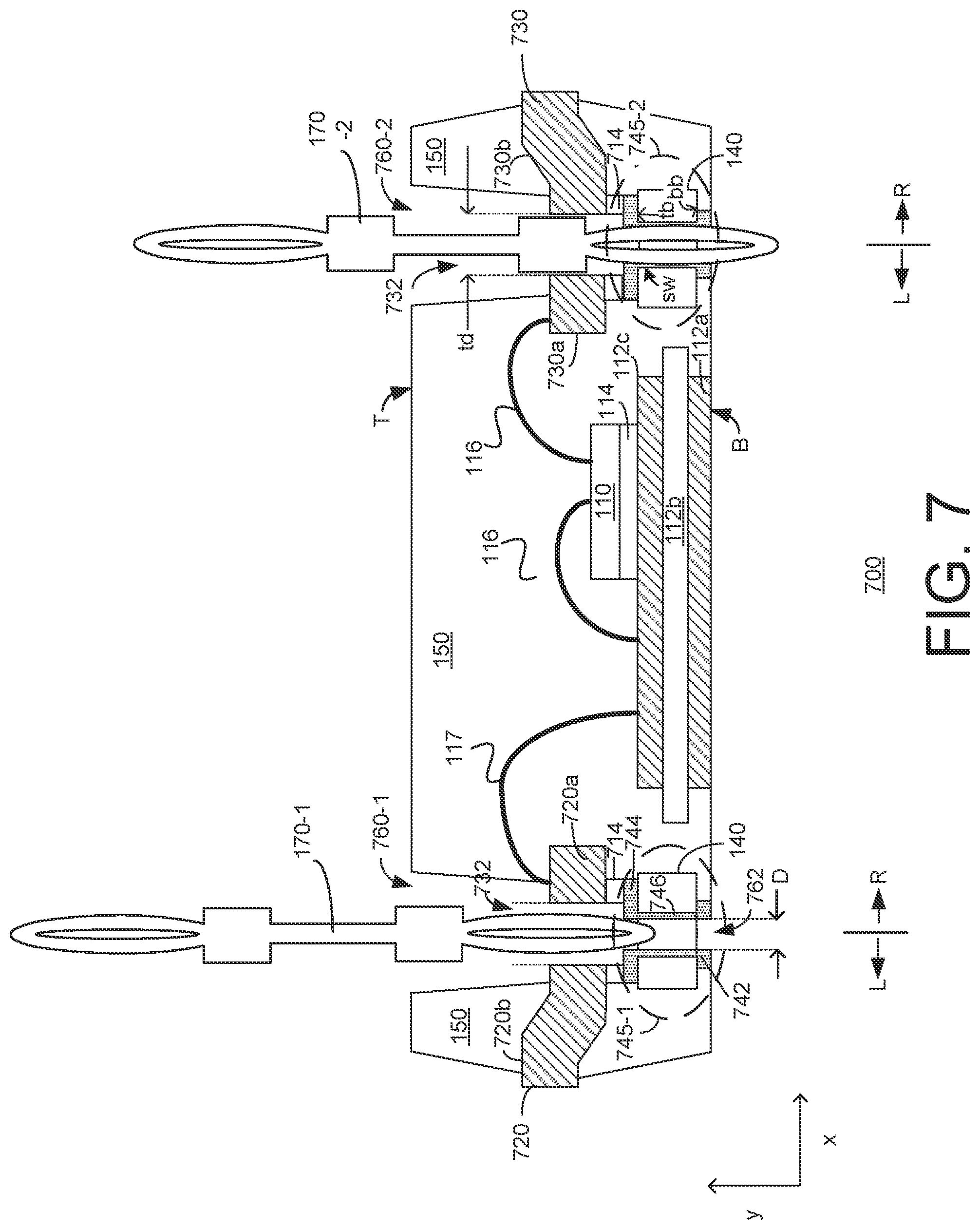 Patent US12610829 Figure 13 – Power module package with molded via and dual side press-fit pin