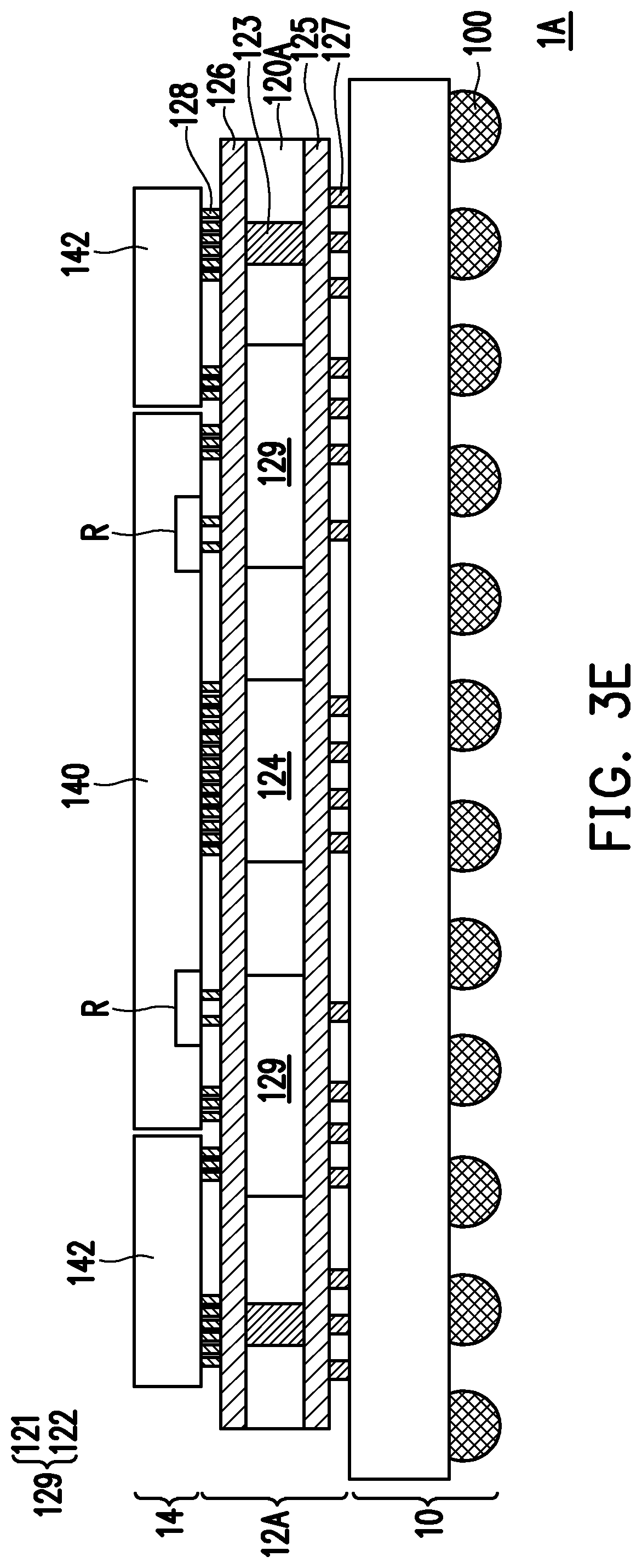 Patent US12610835 Figure 14 – Interposer substrate, package structure and manufacturing method of package structure