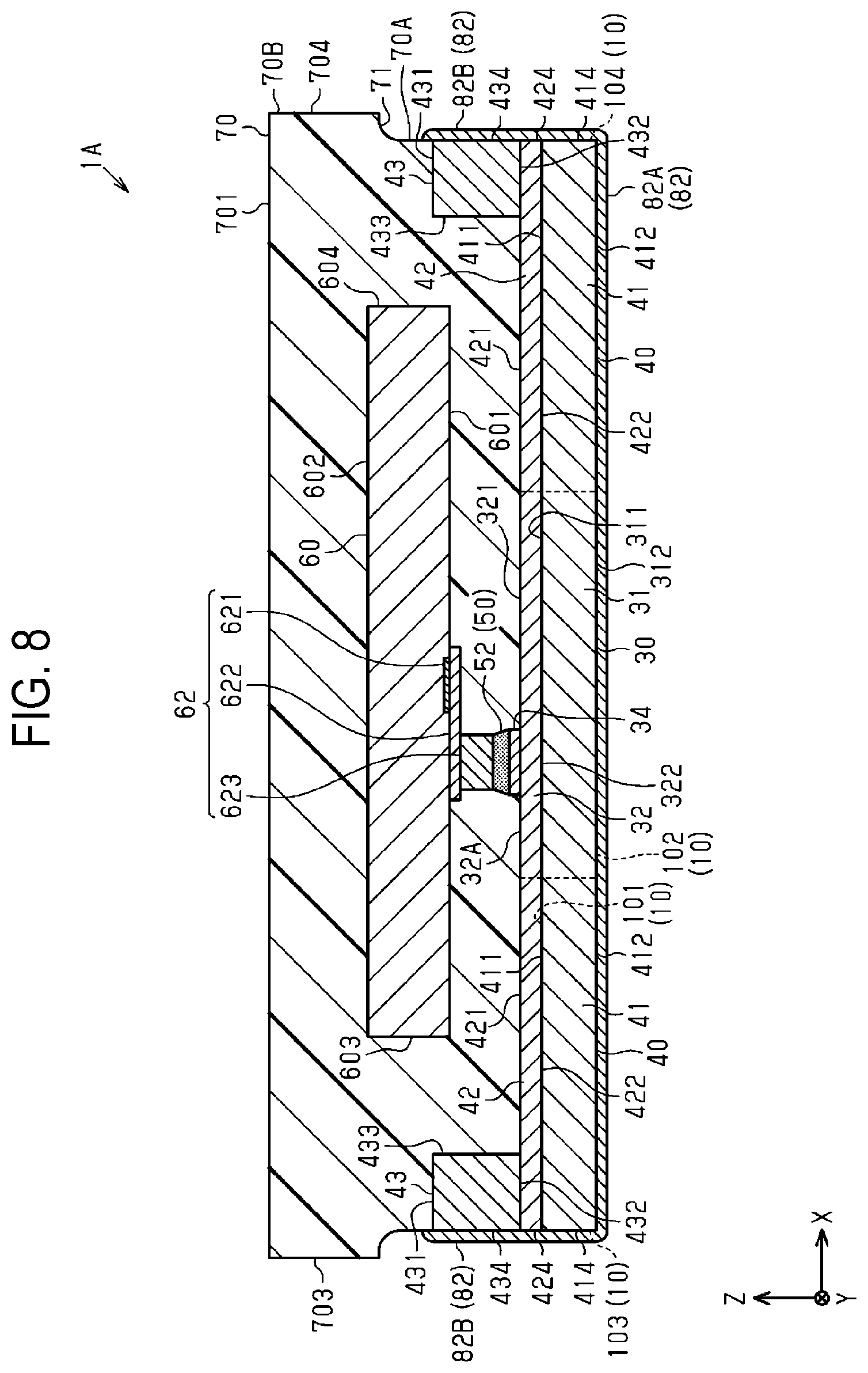 Patent US12610836 Figure 8 – Semiconductor device