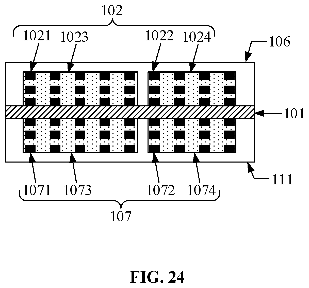 Patent US12610837 Figure 14 – Laterally mounted and packaged structure and manufacturing method thereof