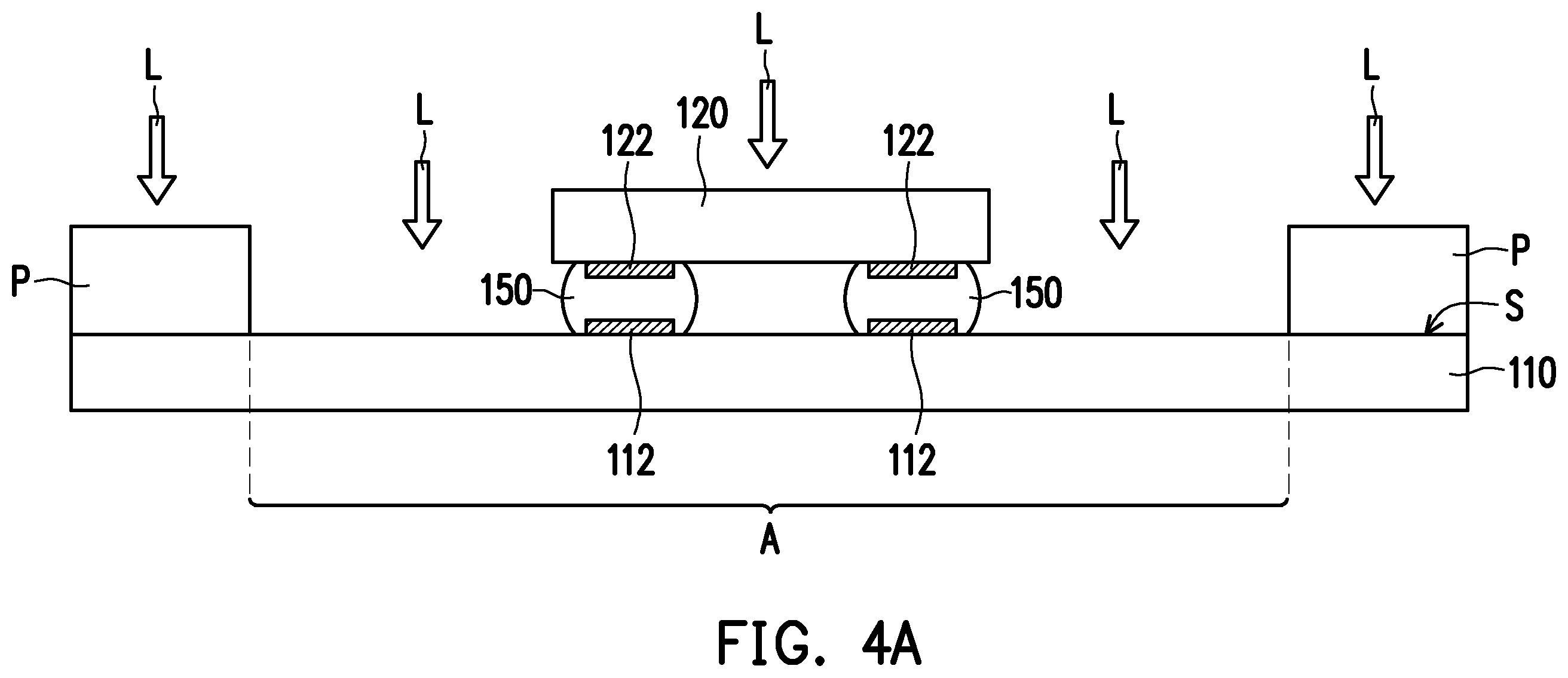 Patent US12610842 Figure 4 – Electronic device including an underfill layer and a protective structure adjacent to the underfill layer