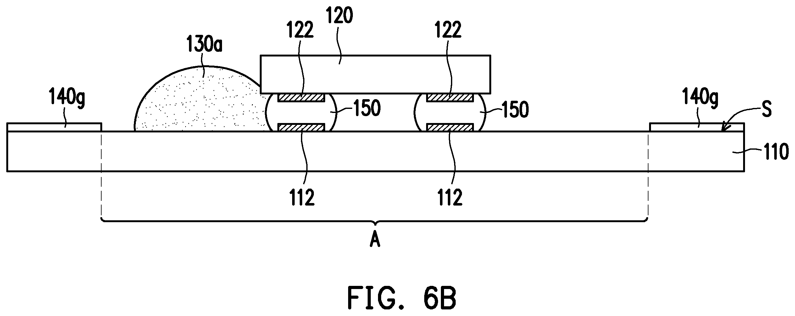Patent US12610842 Figure 10 – Electronic device including an underfill layer and a protective structure adjacent to the underfill layer