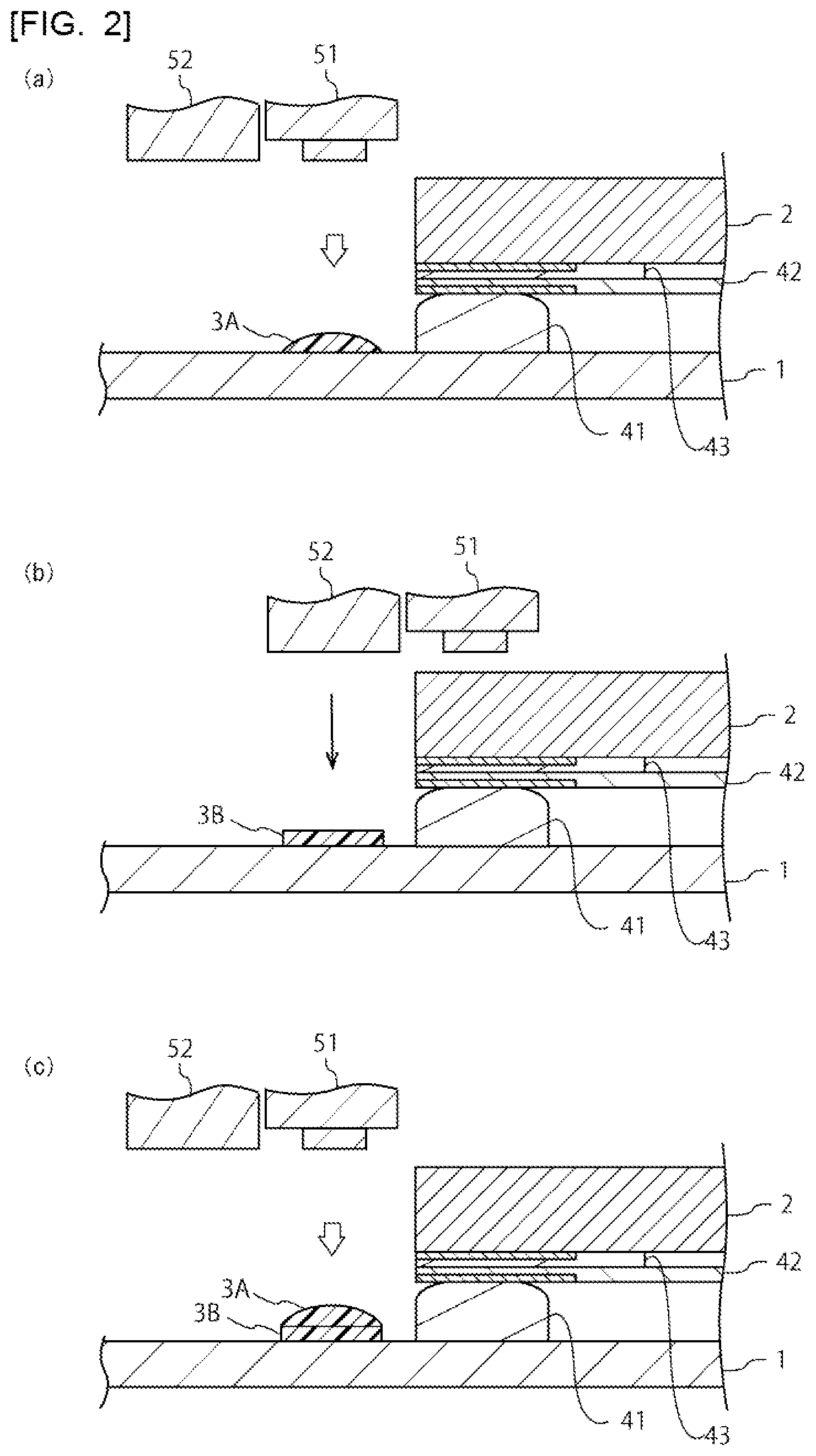 Patent US12610853 Figure 2 – Curable composition for inkjet and air cavity formation, electronic component, and method for manufacturing electronic component