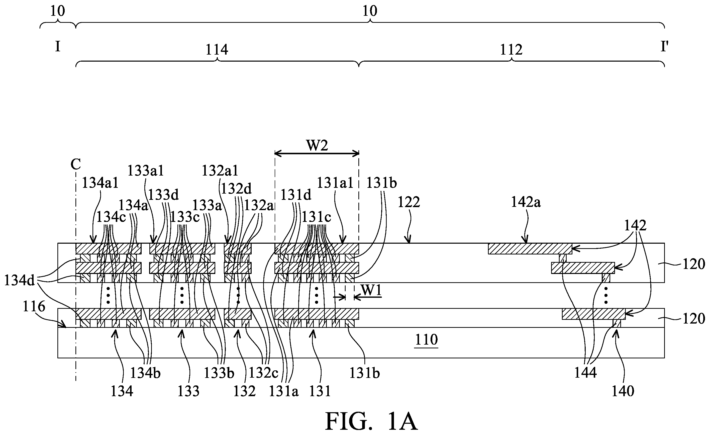 Patent US12610854 — Semiconductor device structure with bonding pad and method for forming the same — Figure 1