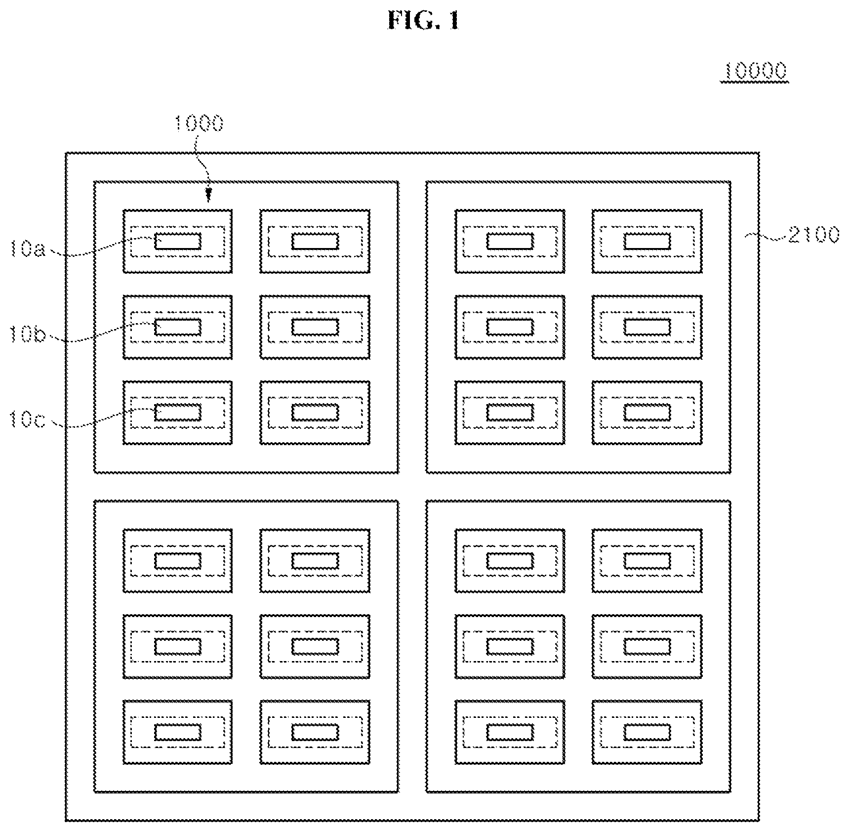 Patent US12610858 Figure 1 – Light emitting module and display apparatus having the same