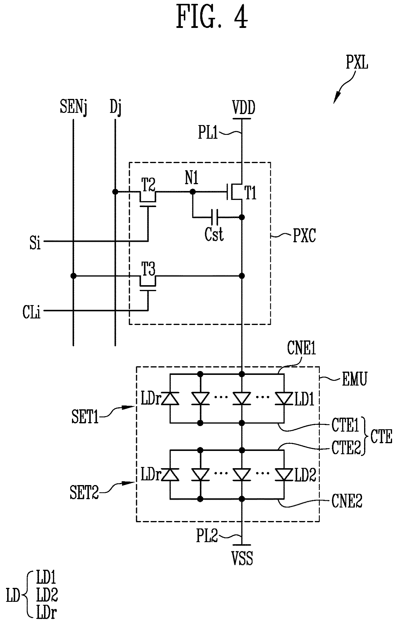 Patent US12610859 Figure 4 – Display device and manufacturing method thereof for reducing pixel defects