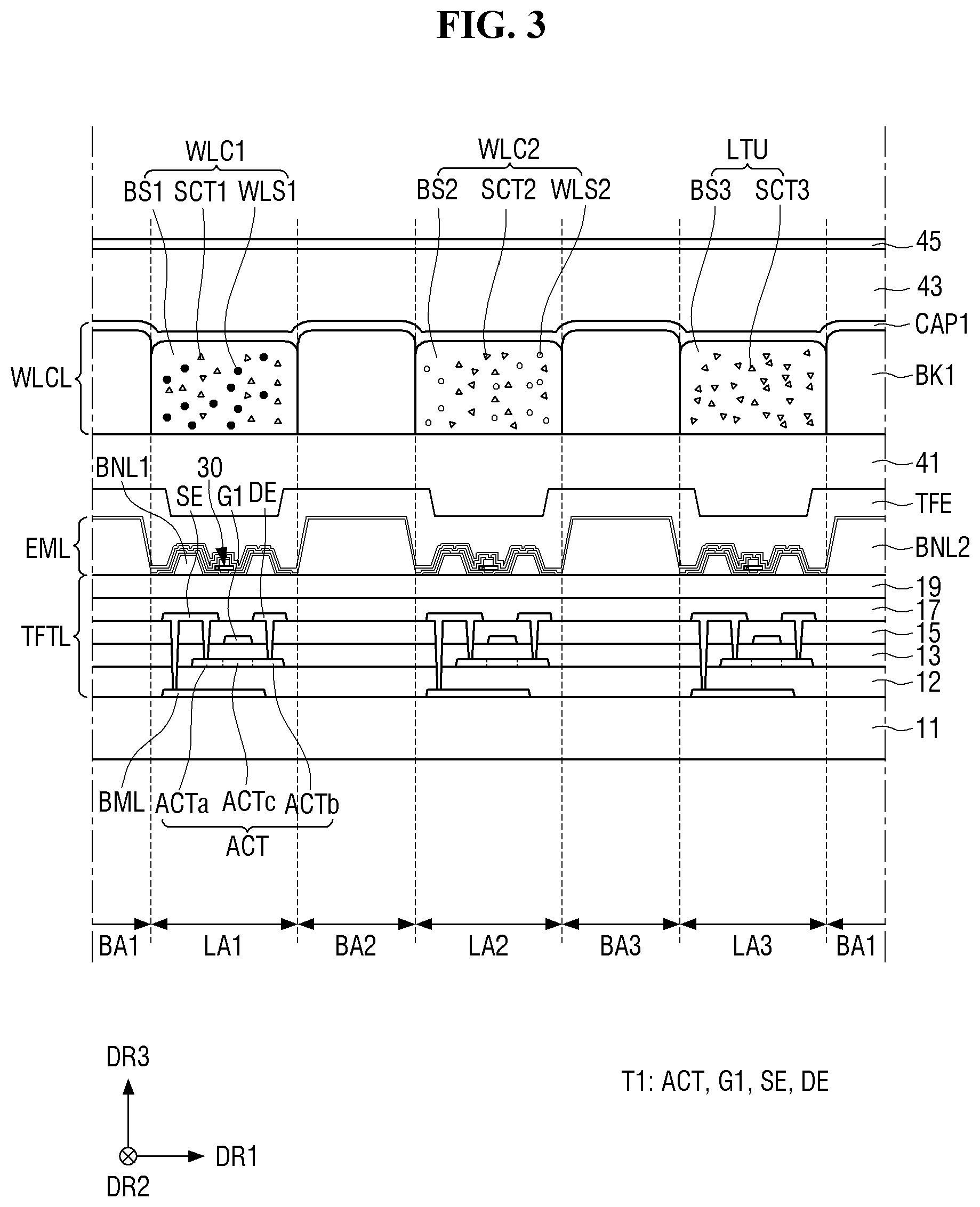 Patent US12610861 Figure 3 – Display device and method of manufacturing the same