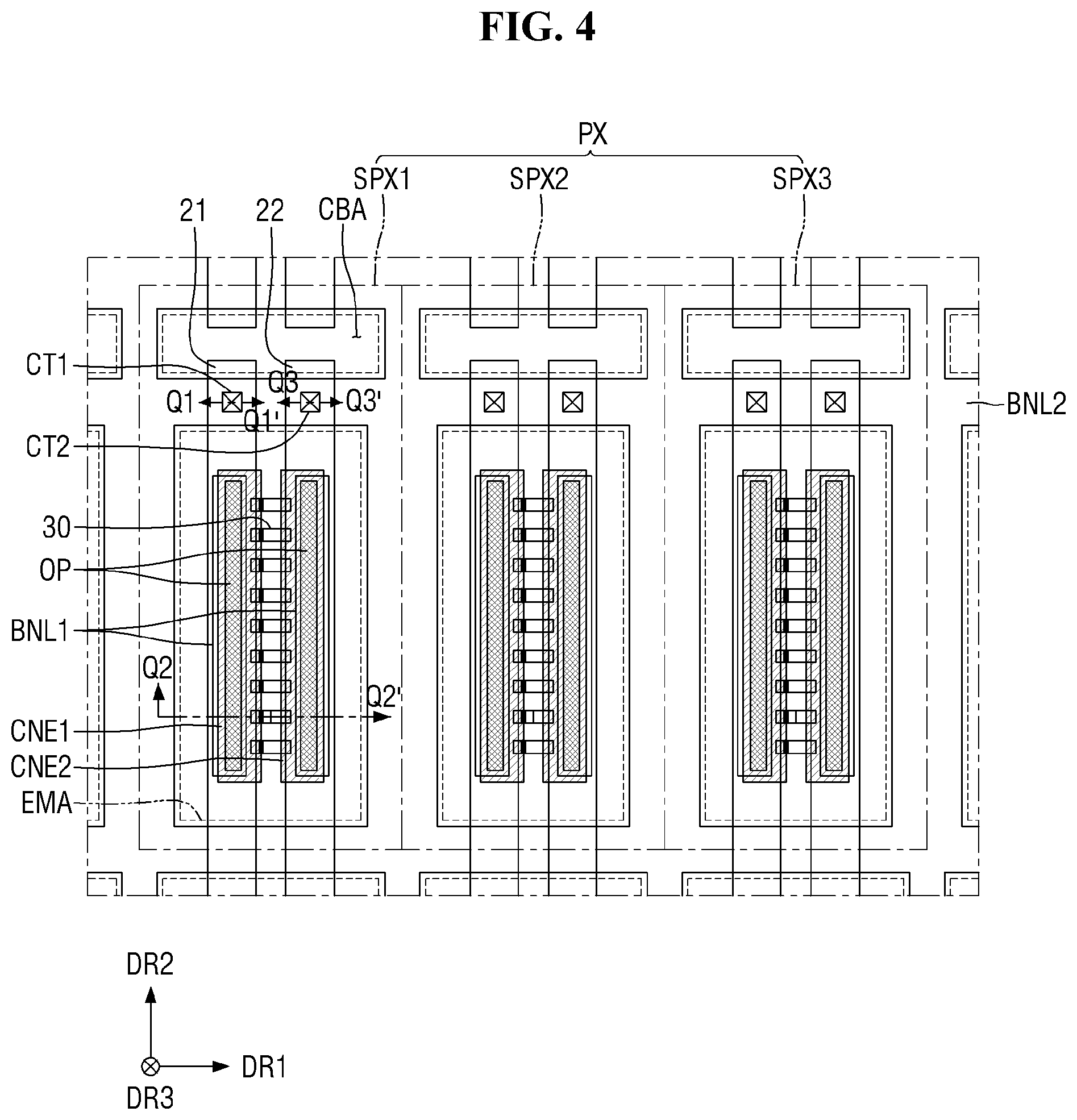 Patent US12610861 Figure 4 – Display device and method of manufacturing the same