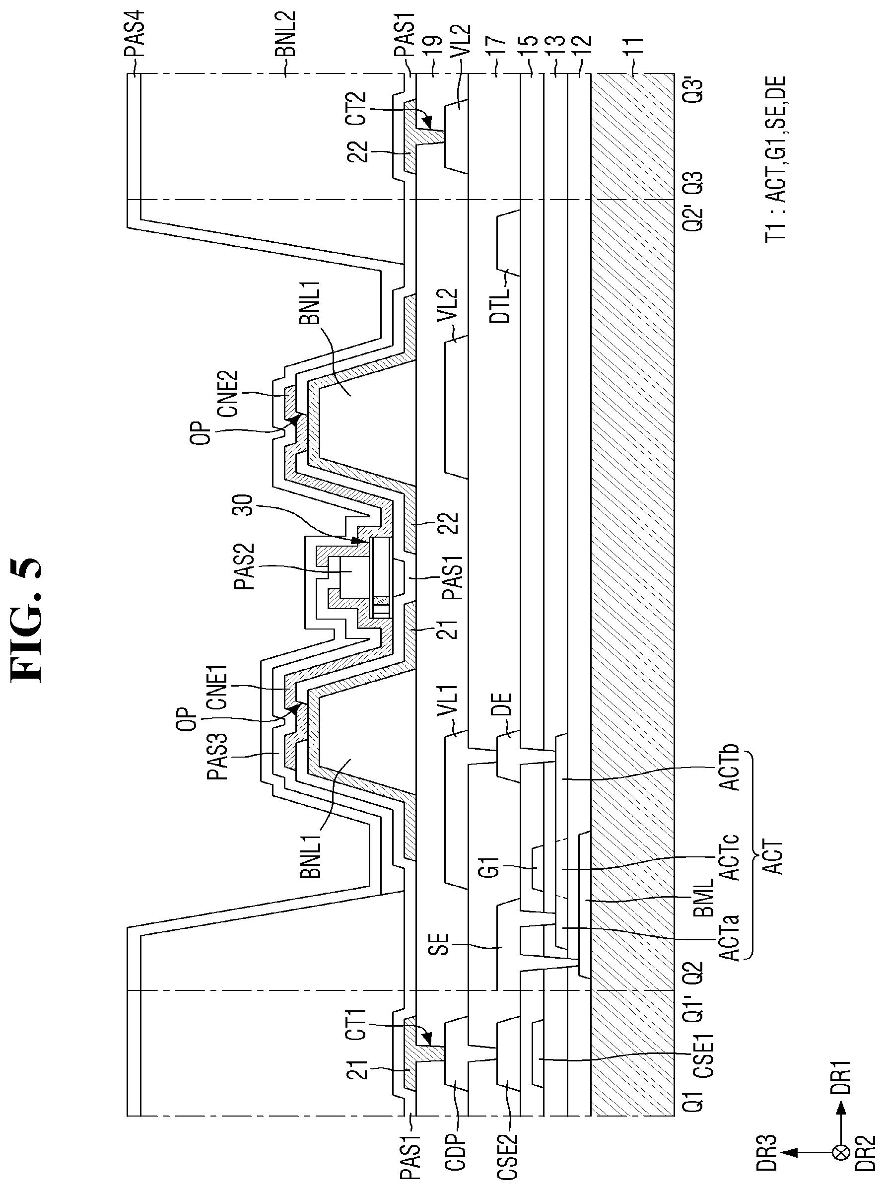 Patent US12610861 Figure 5 – Display device and method of manufacturing the same