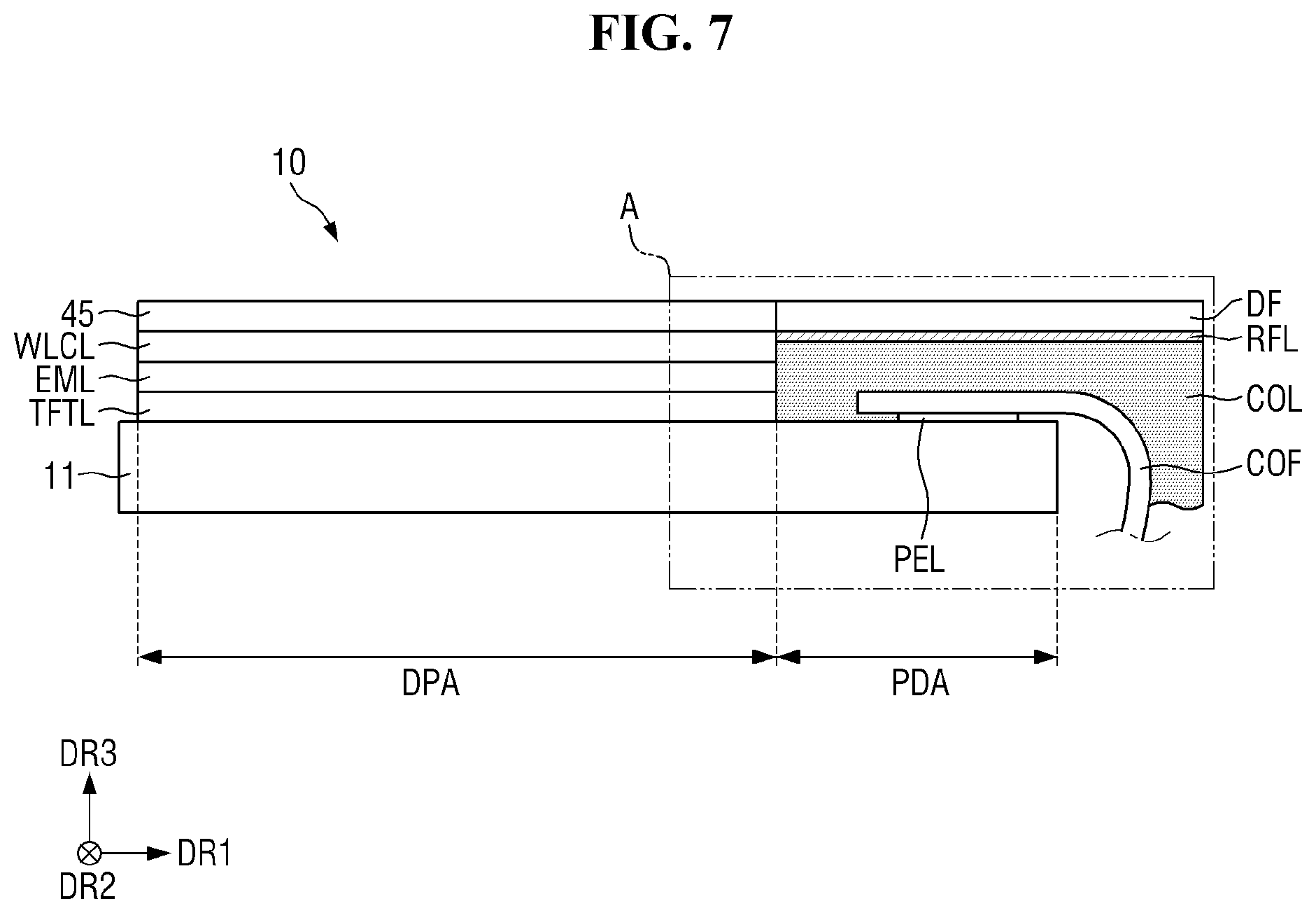 Patent US12610861 Figure 7 – Display device and method of manufacturing the same