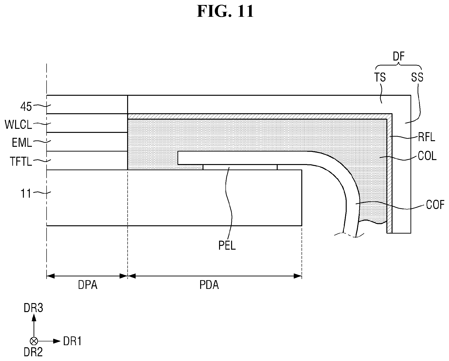 Patent US12610861 Figure 11 – Display device and method of manufacturing the same