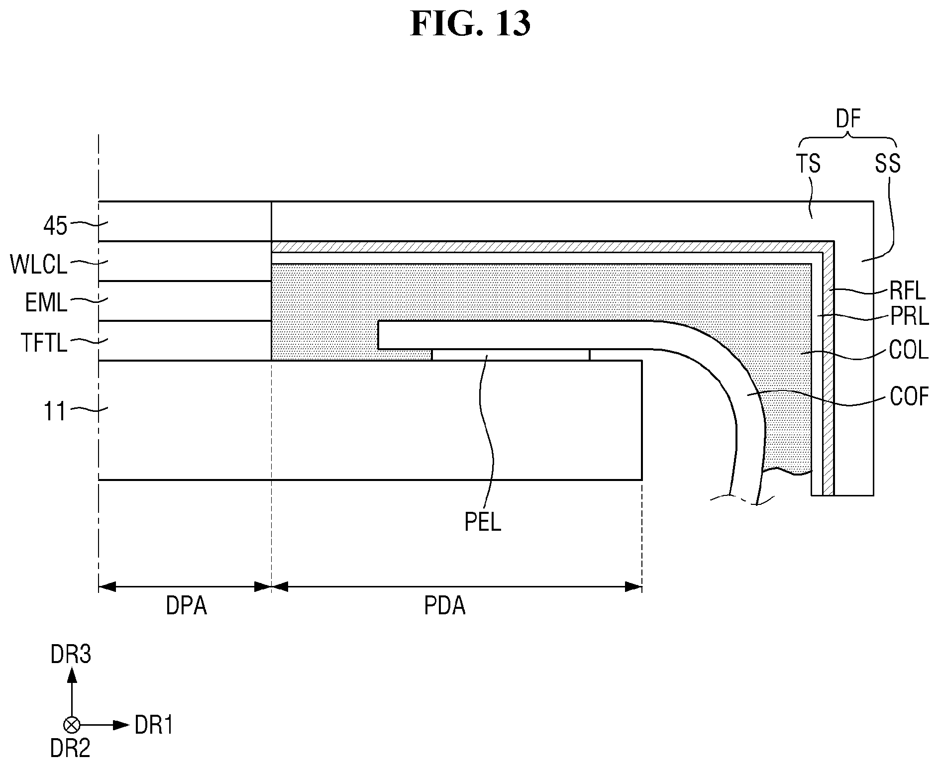 Patent US12610861 Figure 13 – Display device and method of manufacturing the same