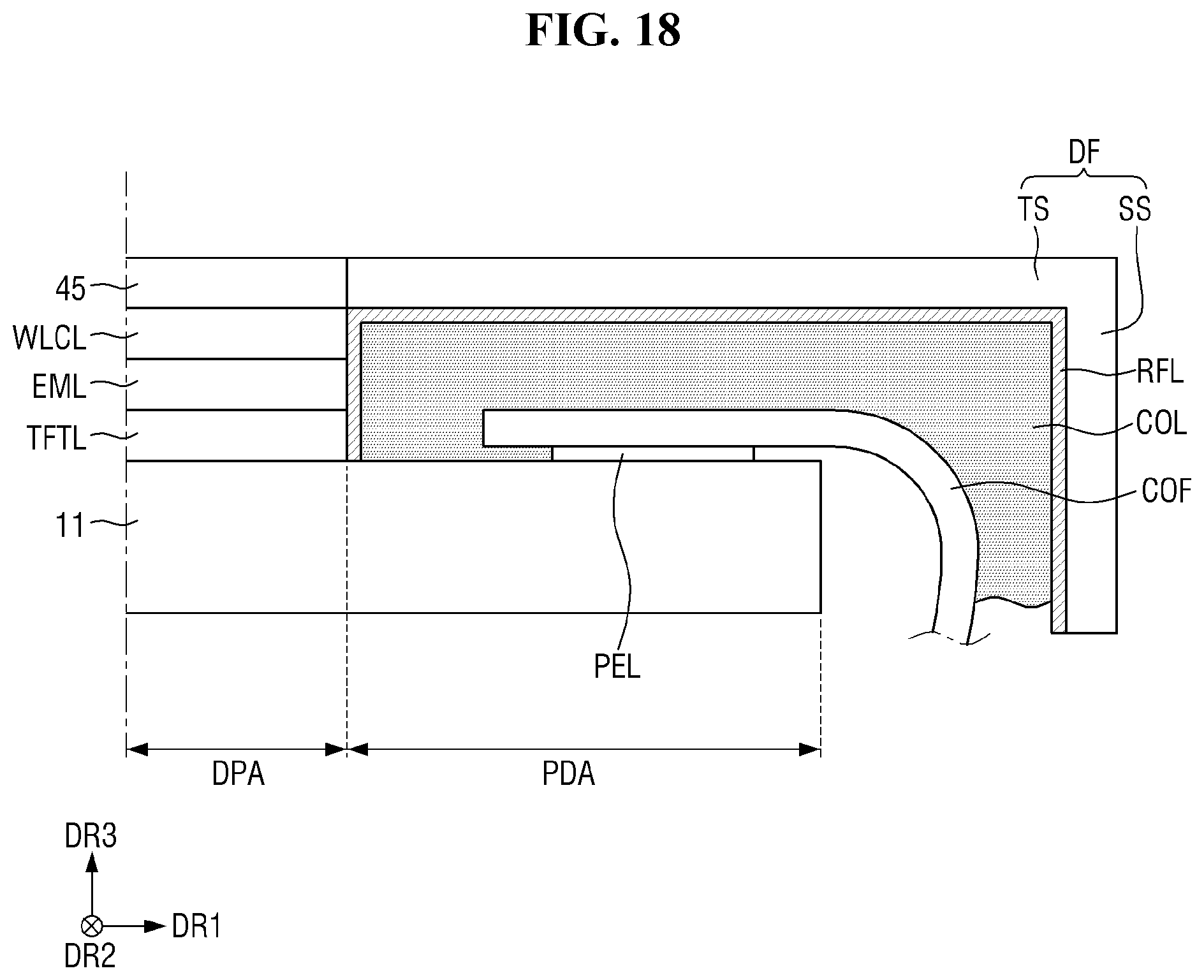 Patent US12610861 Figure 18 – Display device and method of manufacturing the same