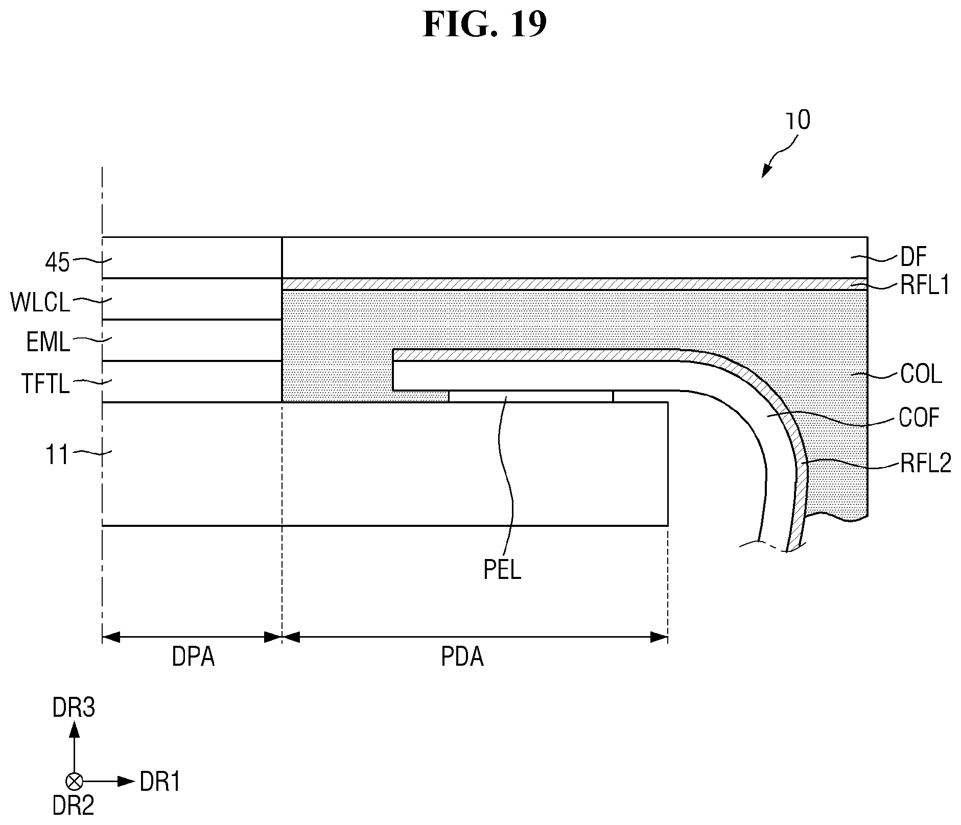 Patent US12610861 Figure 19 – Display device and method of manufacturing the same