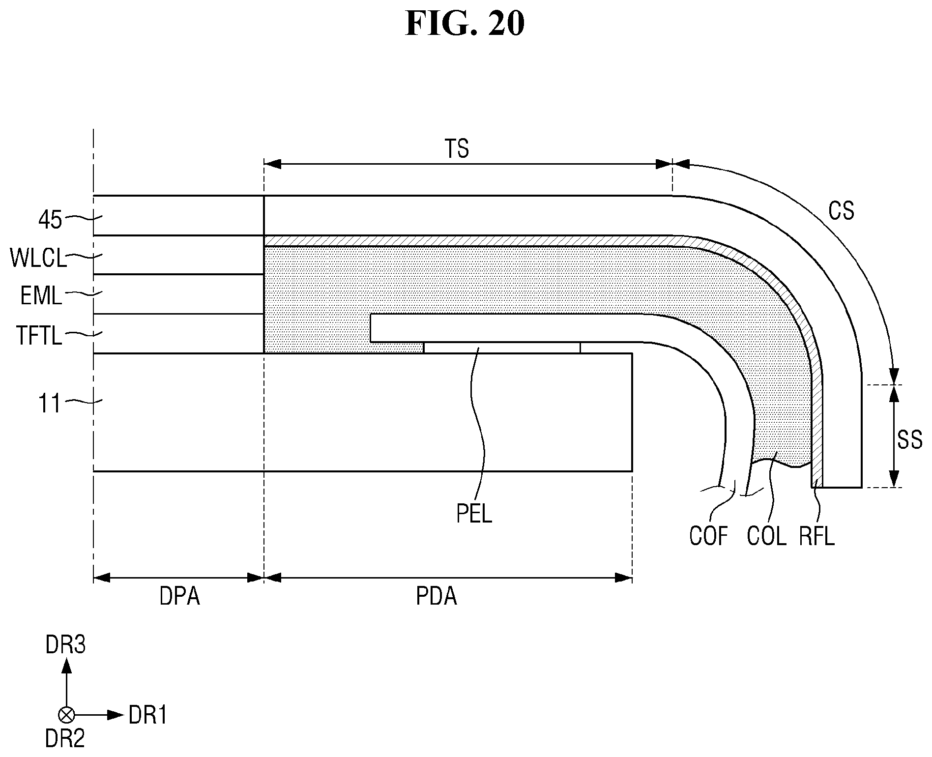 Patent US12610861 Figure 20 – Display device and method of manufacturing the same