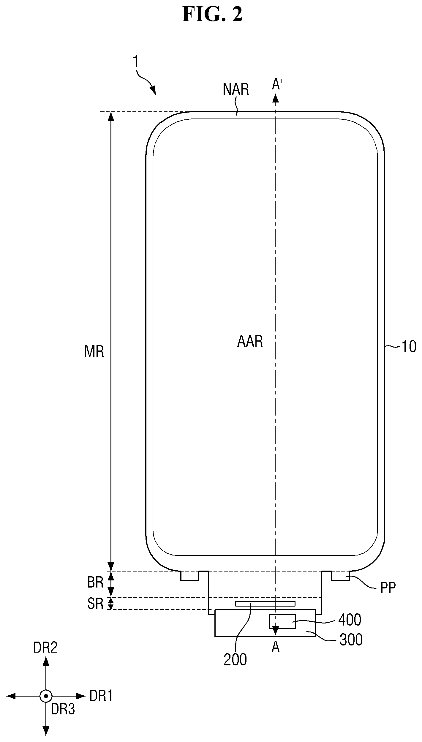 Patent US12610867 Figure 2 – Display device