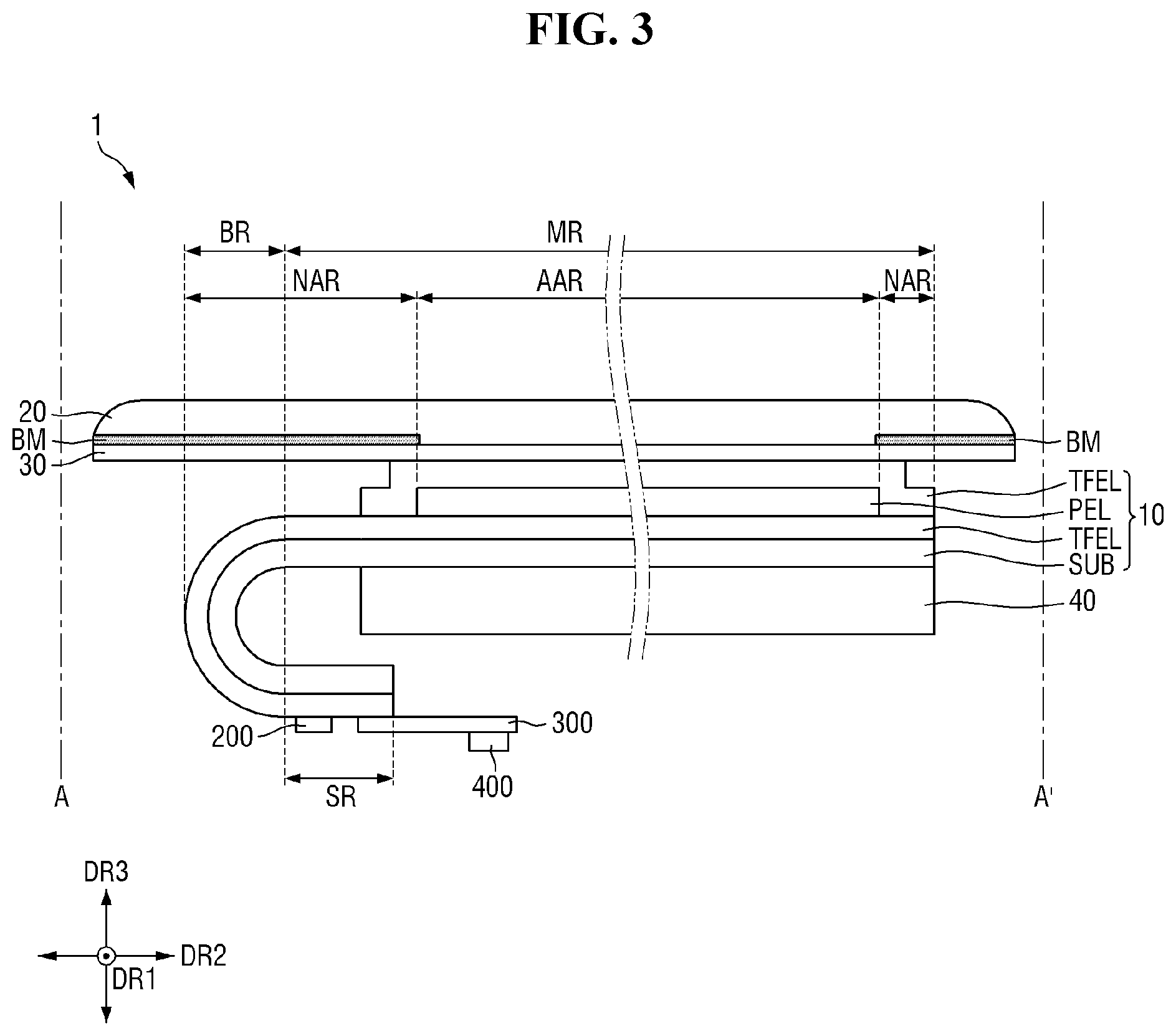 Patent US12610867 Figure 3 – Display device