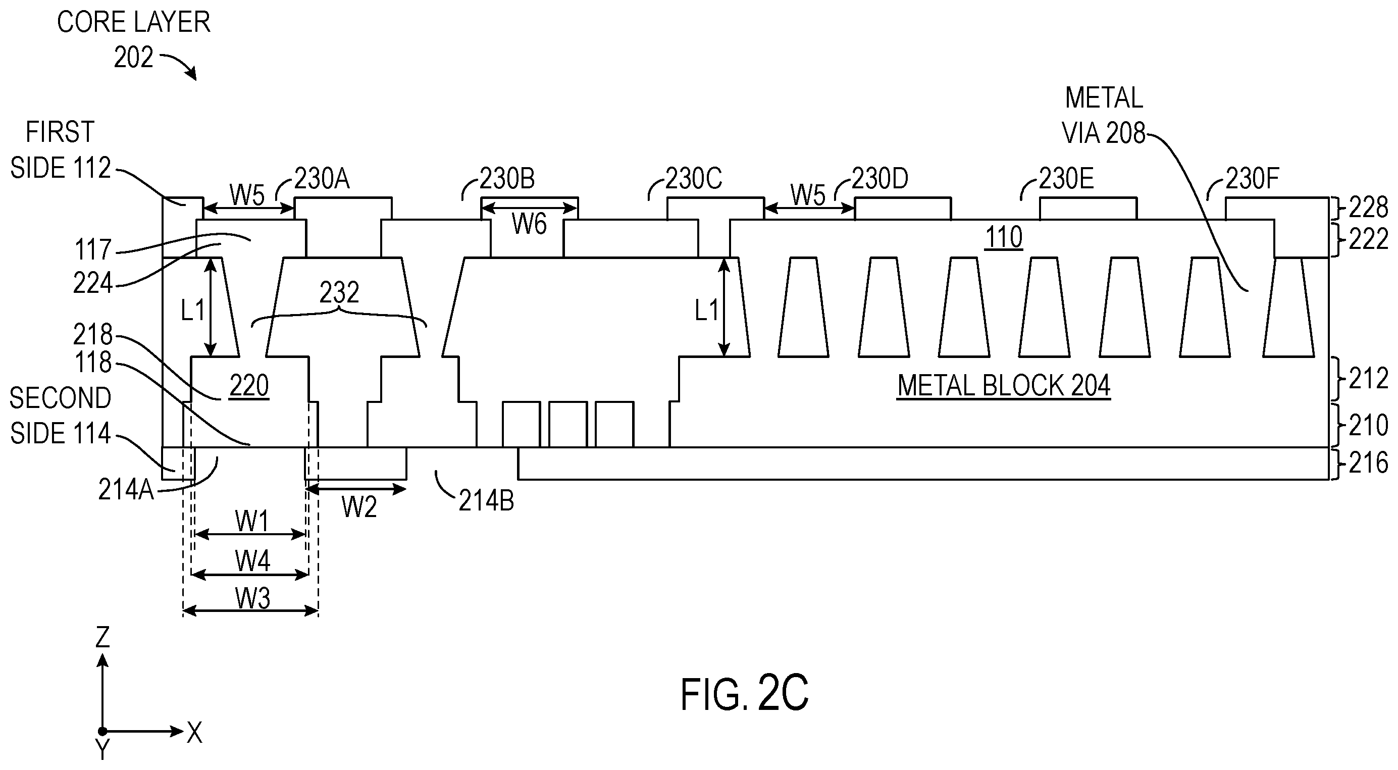 Patent US12610869 Figure 4 – Integrated circuit (IC) package employing a metal block with metal interconnects thermally coupling a die to an interposer substrate for dissipating thermal energy of the die, and related fabrication methods