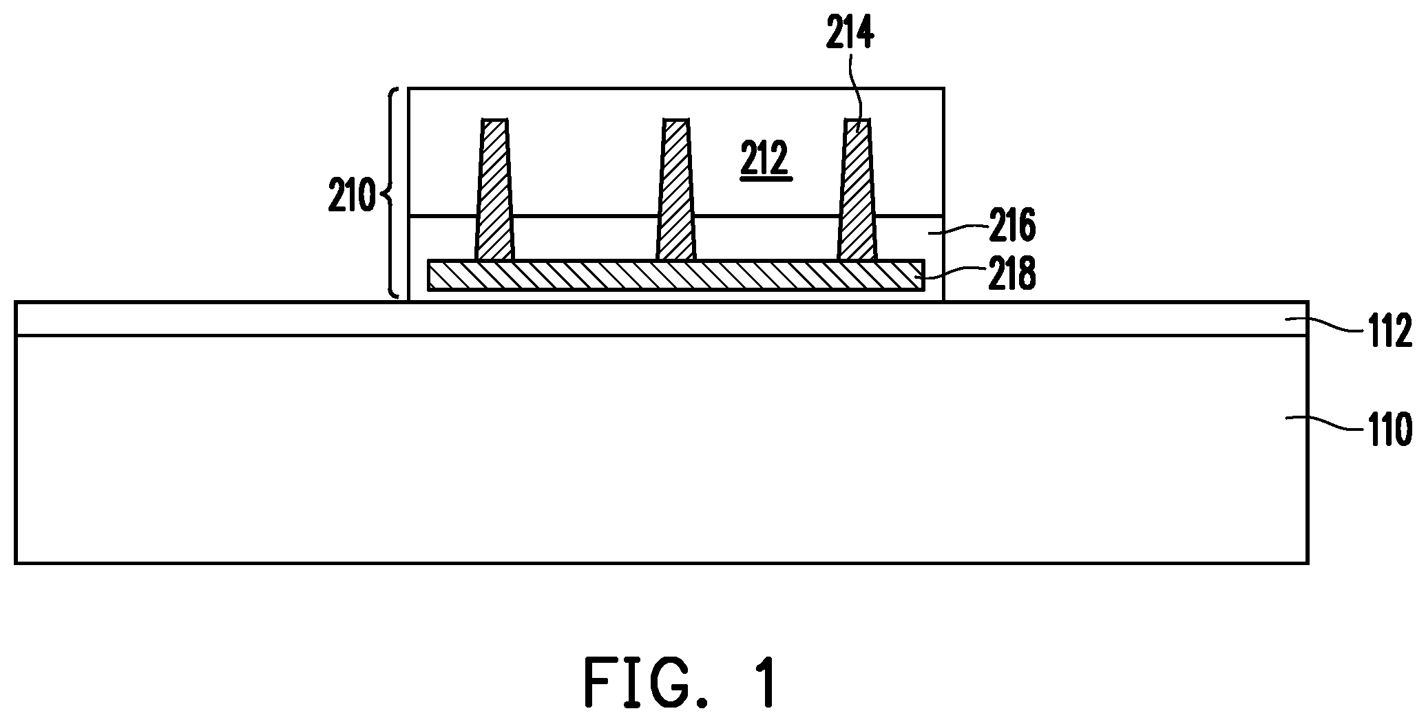 Patent US12610871 Figure 1 – Through-dielectric vias for direct connection and method forming same