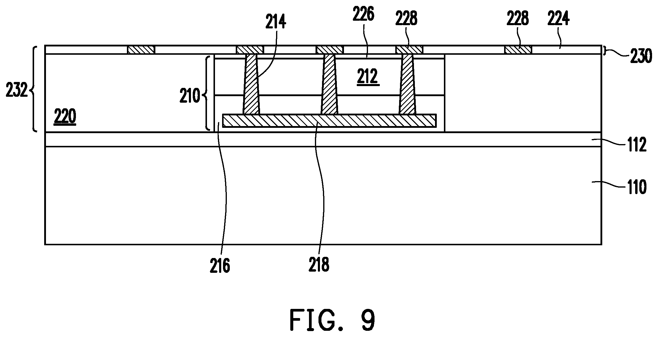 Patent US12610871 Figure 9 – Through-dielectric vias for direct connection and method forming same