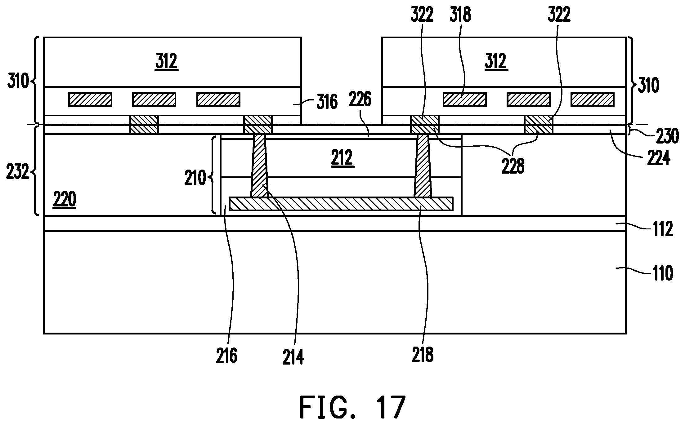 Patent US12610871 Figure 17 – Through-dielectric vias for direct connection and method forming same