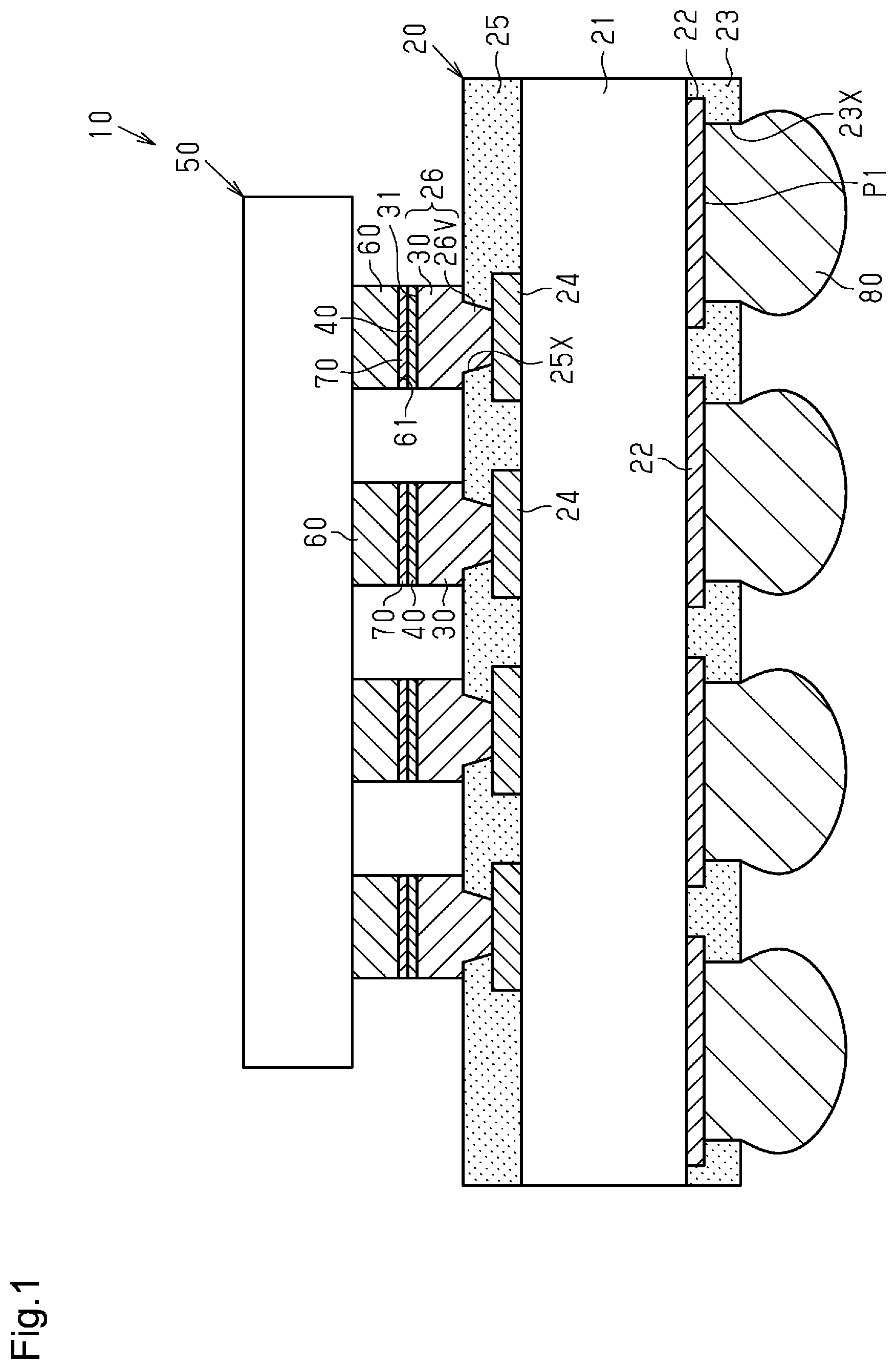 Patent US12610874 Figure 1 – Connection structural body with Cu—Cu bonding and roughened surface deposits