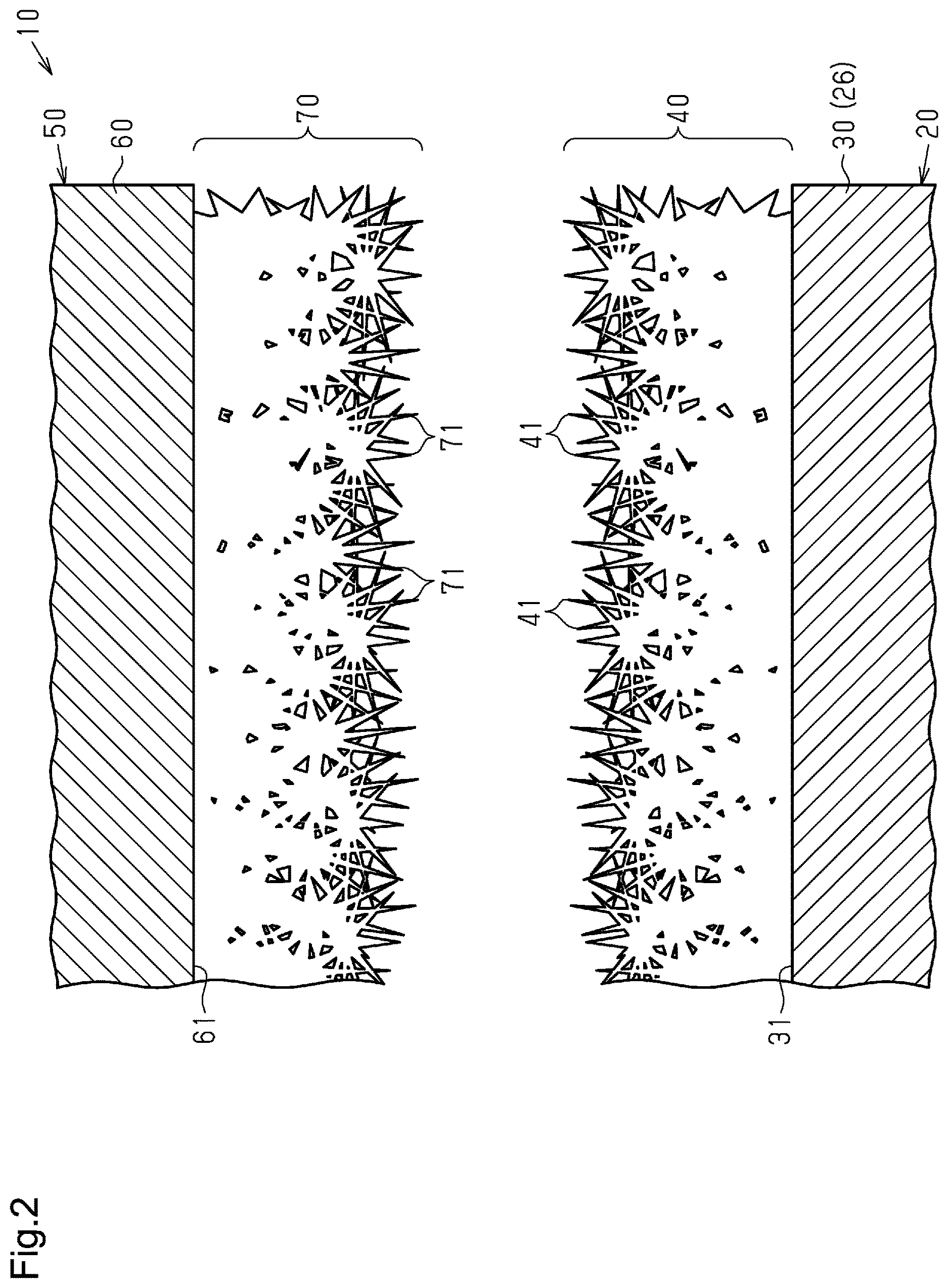 Patent US12610874 Figure 2 – Connection structural body with Cu—Cu bonding and roughened surface deposits