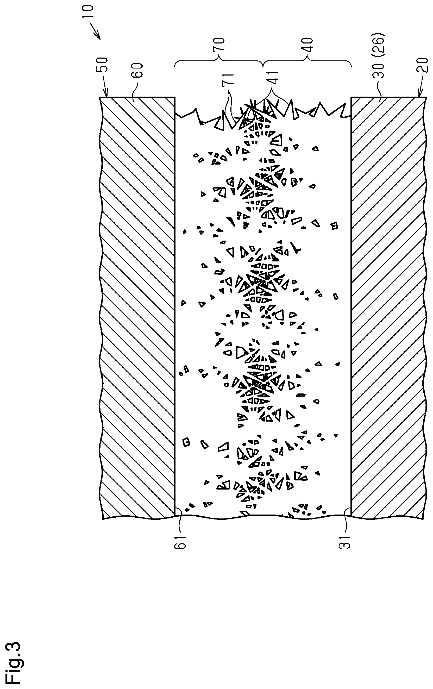 Patent US12610874 Figure 3 – Connection structural body with Cu—Cu bonding and roughened surface deposits