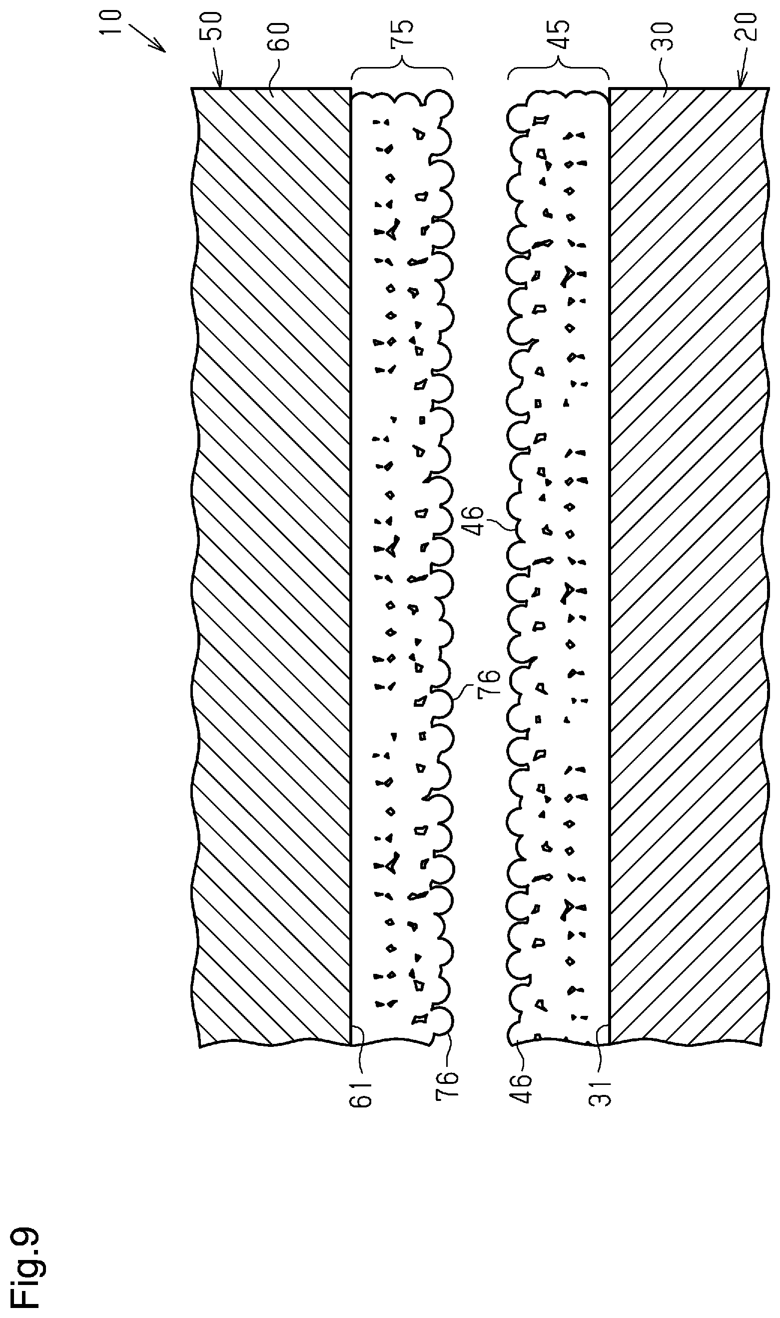 Patent US12610874 Figure 8 – Connection structural body with Cu—Cu bonding and roughened surface deposits
