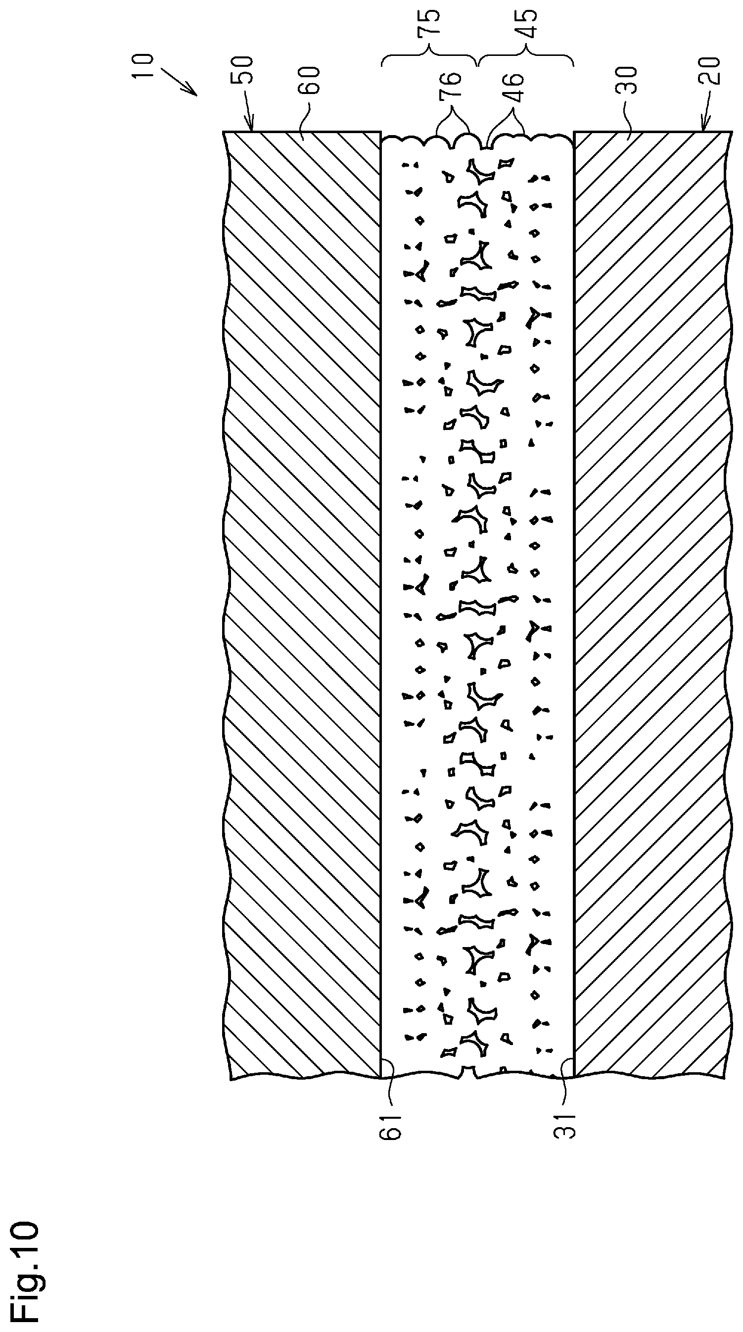 Patent US12610874 Figure 9 – Connection structural body with Cu—Cu bonding and roughened surface deposits