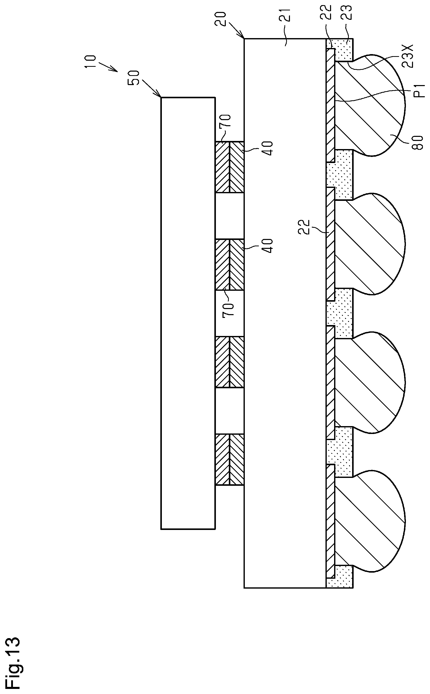 Patent US12610874 Figure 11 – Connection structural body with Cu—Cu bonding and roughened surface deposits