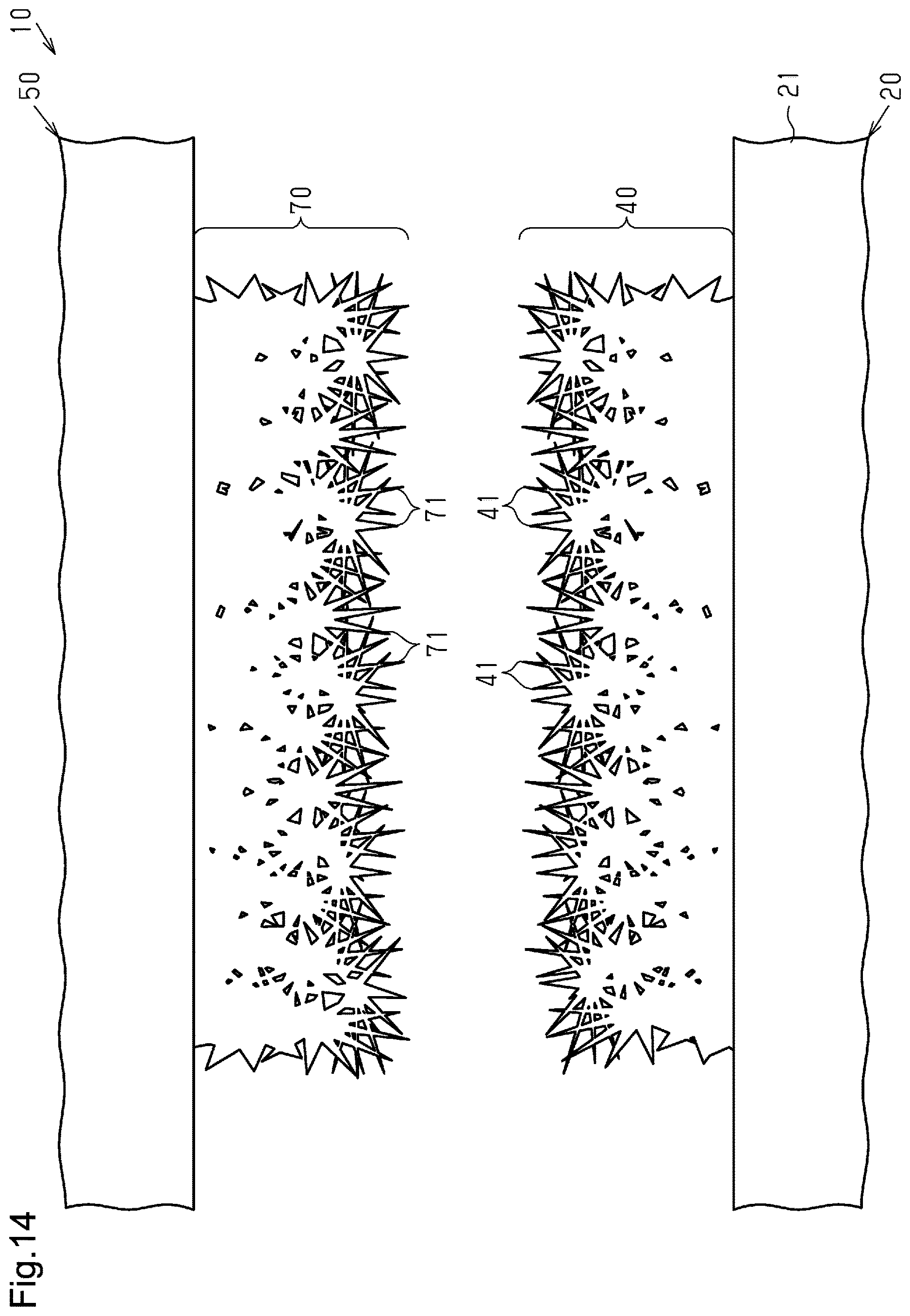 Patent US12610874 Figure 12 – Connection structural body with Cu—Cu bonding and roughened surface deposits