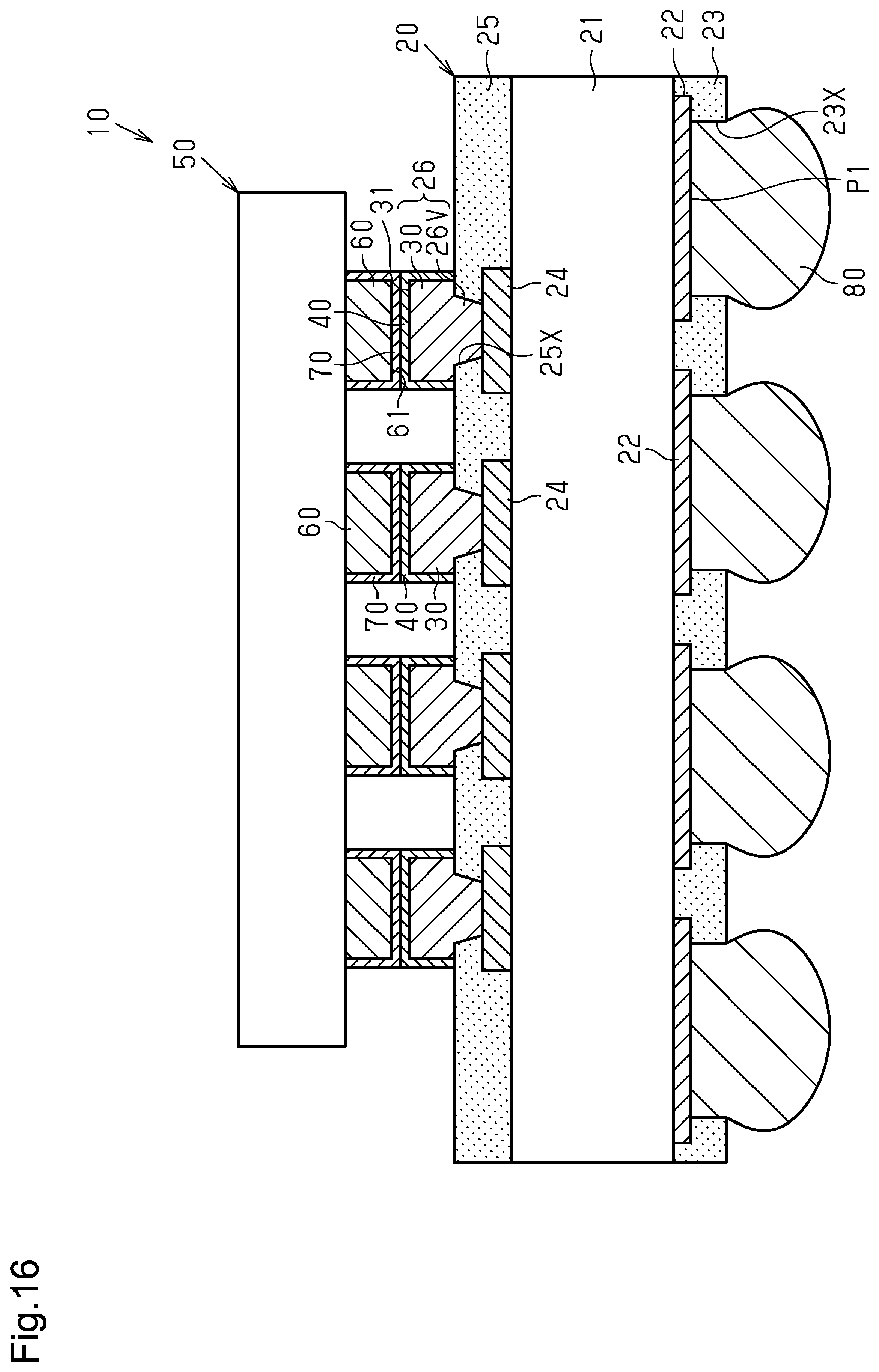 Patent US12610874 Figure 14 – Connection structural body with Cu—Cu bonding and roughened surface deposits