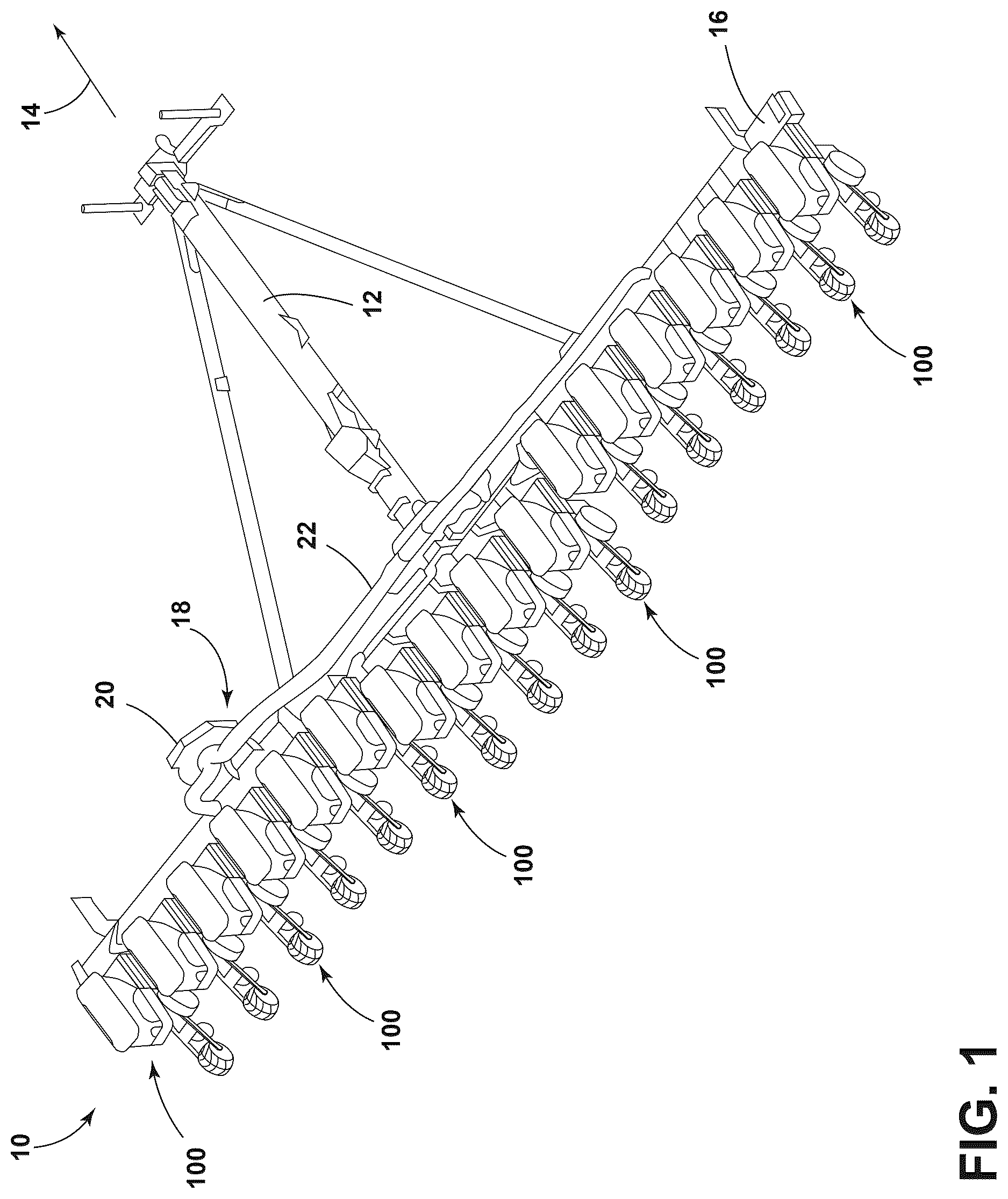 Patent US12610880 — System and method for determining seed placement during a seed-planting operation — Figure 1