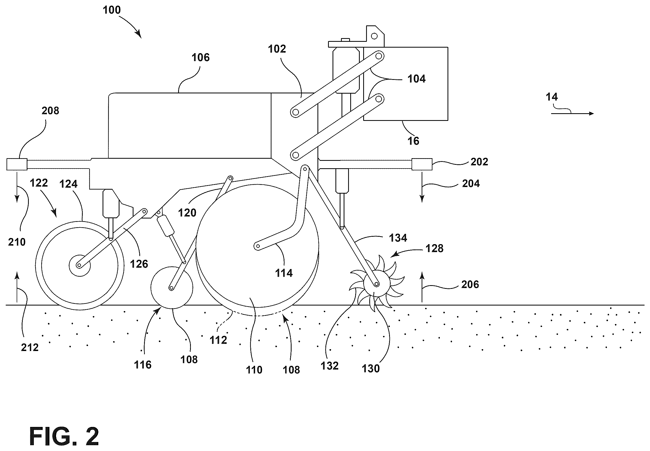 Patent US12610880 Figure 2 – System and method for determining seed placement during a seed-planting operation