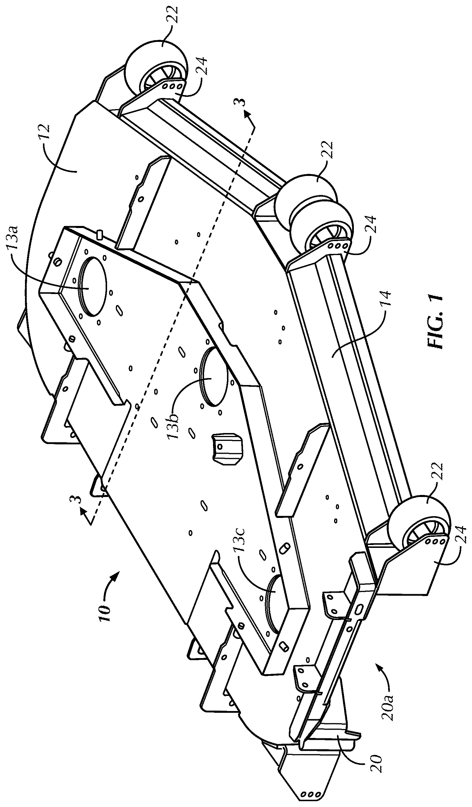 Patent US12610884 — Baffles for mower deck — Figure 1