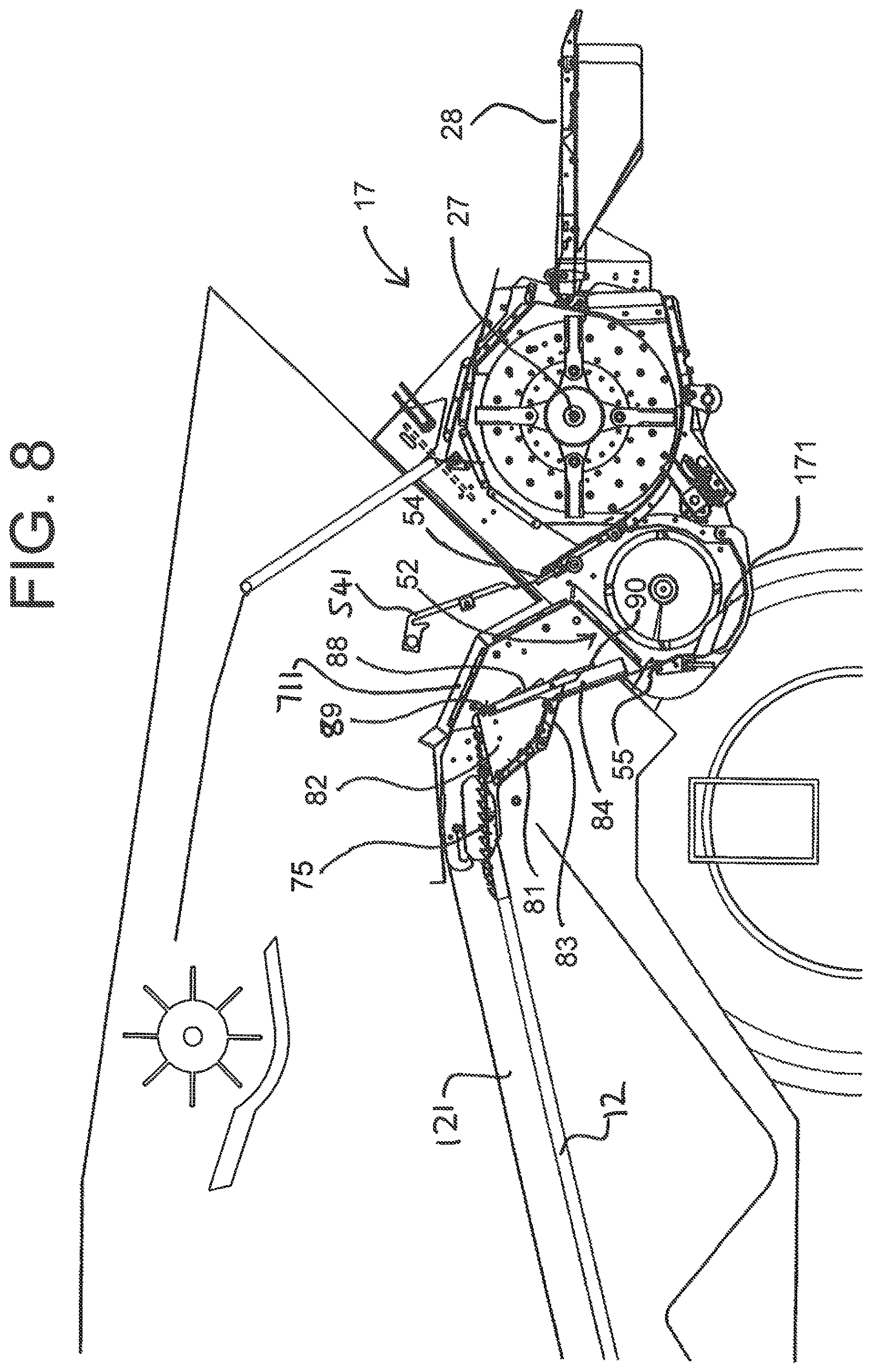 Patent US12610886 Figure 9 – Weed seed destruction on a combine harvester including transferring grain from the grain loss sensor to the destructor