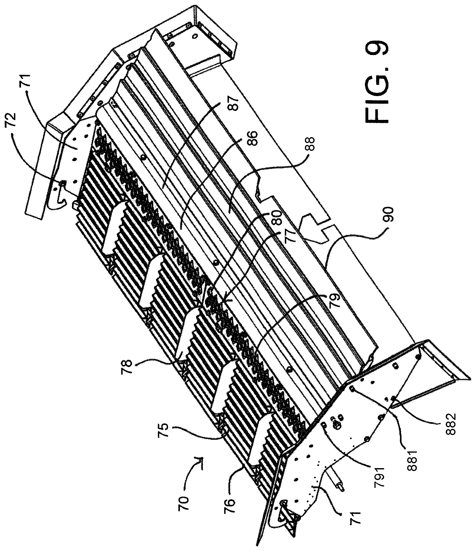 Patent US12610886 Figure 10 – Weed seed destruction on a combine harvester including transferring grain from the grain loss sensor to the destructor