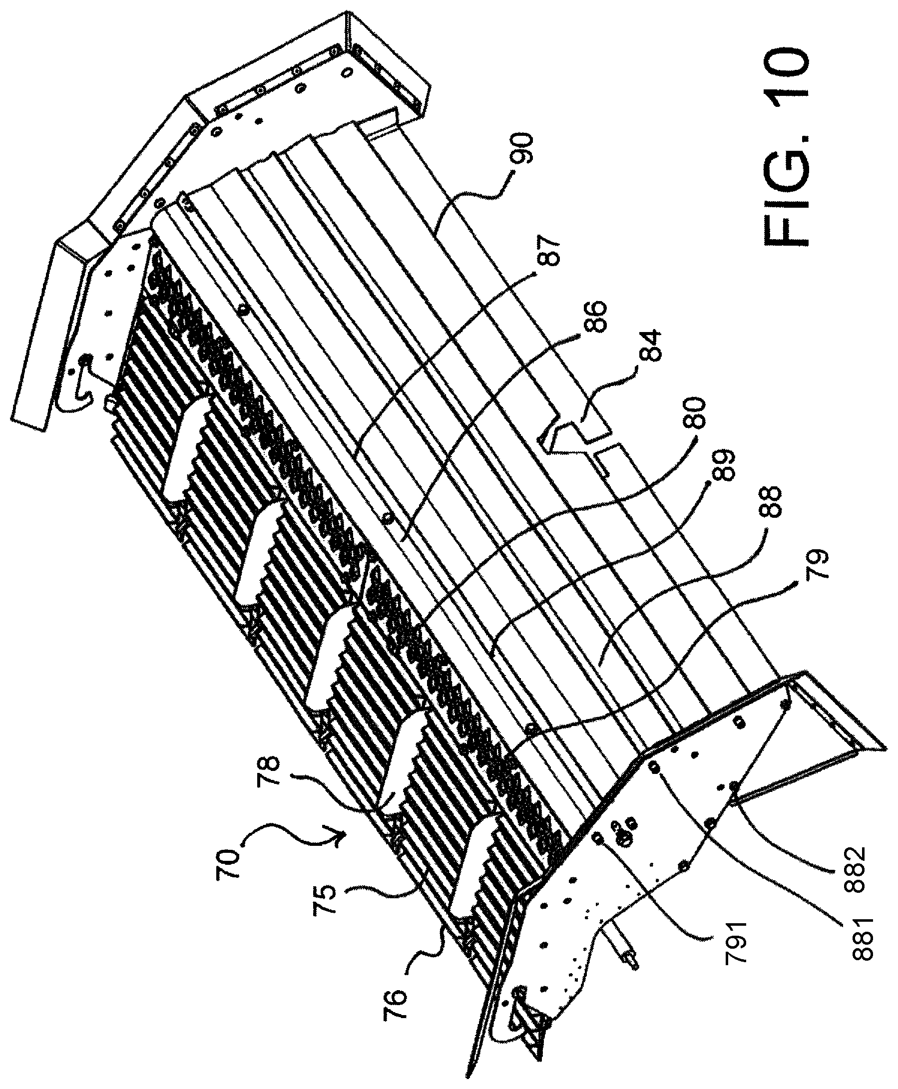 Patent US12610886 Figure 11 – Weed seed destruction on a combine harvester including transferring grain from the grain loss sensor to the destructor