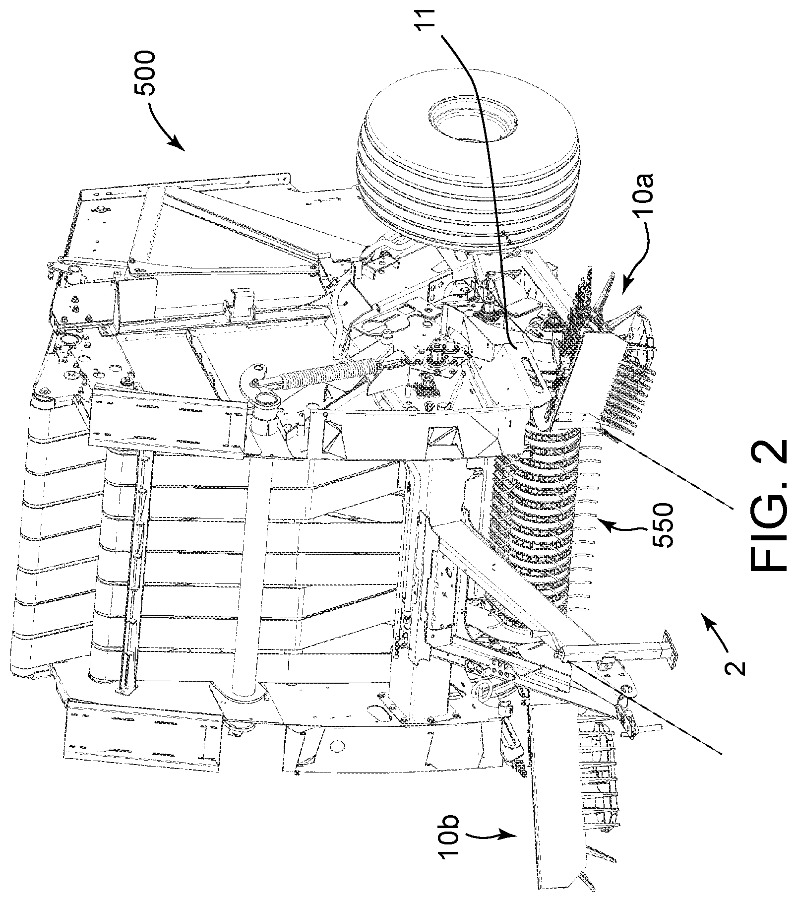 Patent US12610890 Figure 2 – Rake apparatus