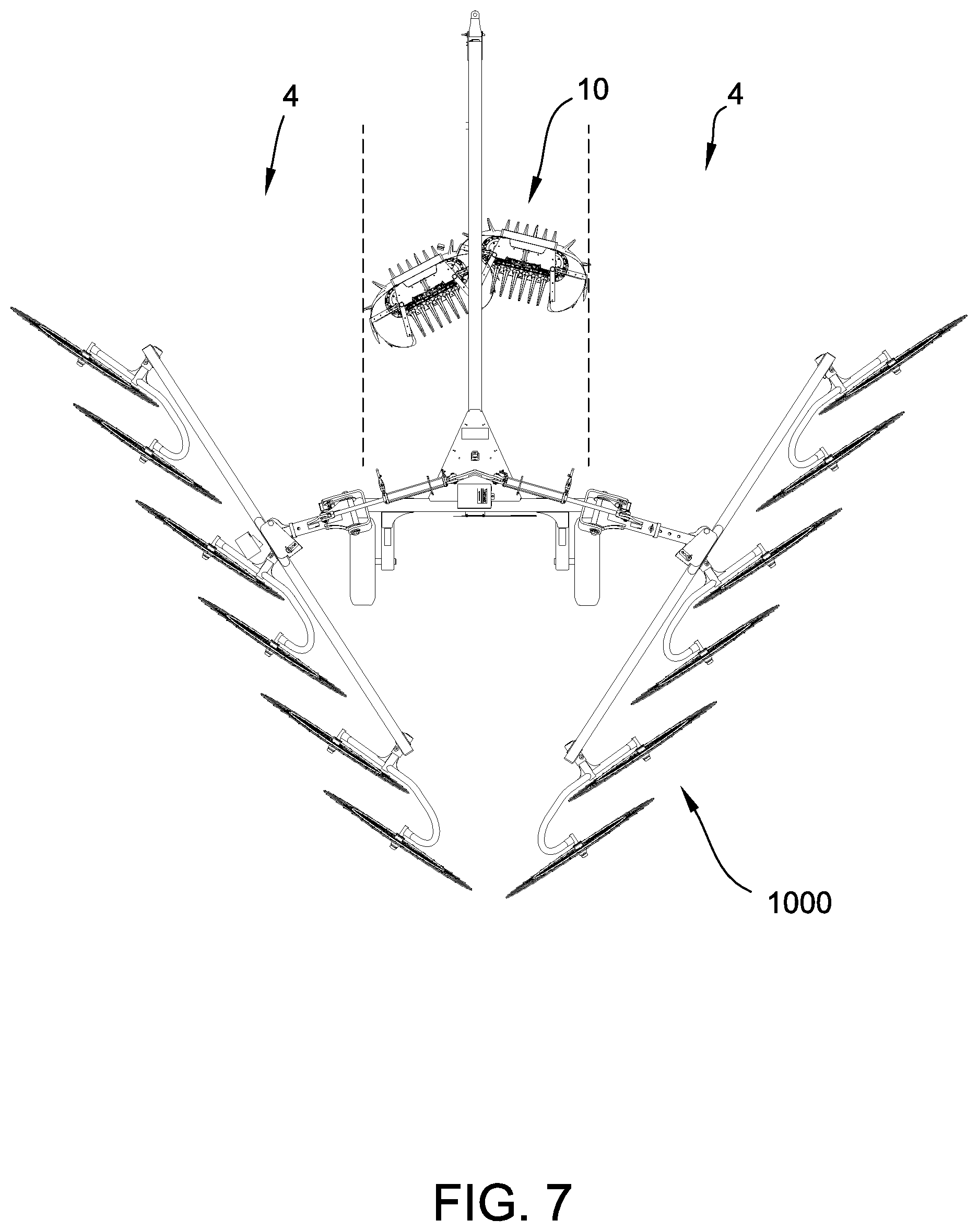 Patent US12610890 Figure 7 – Rake apparatus